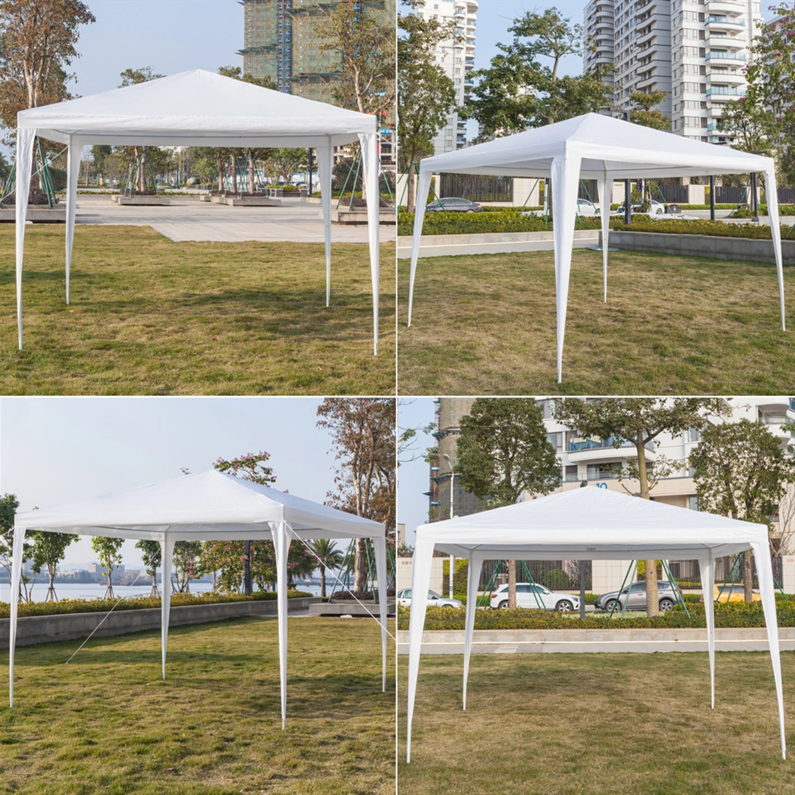 3 x 3m Waterproof Tent with Spiral Tubes White view 25