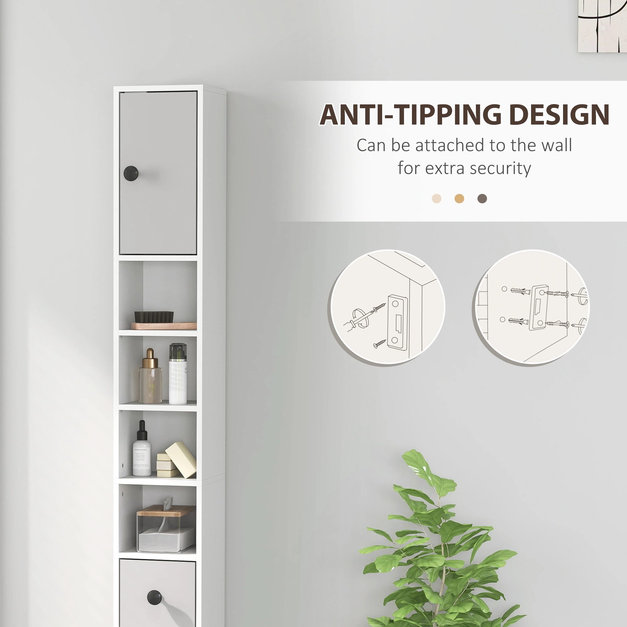 Bathroom Cabinet - Wall-Mounted Storage Cabinet with Mirror, Moisture-Resistant Organizer view 3