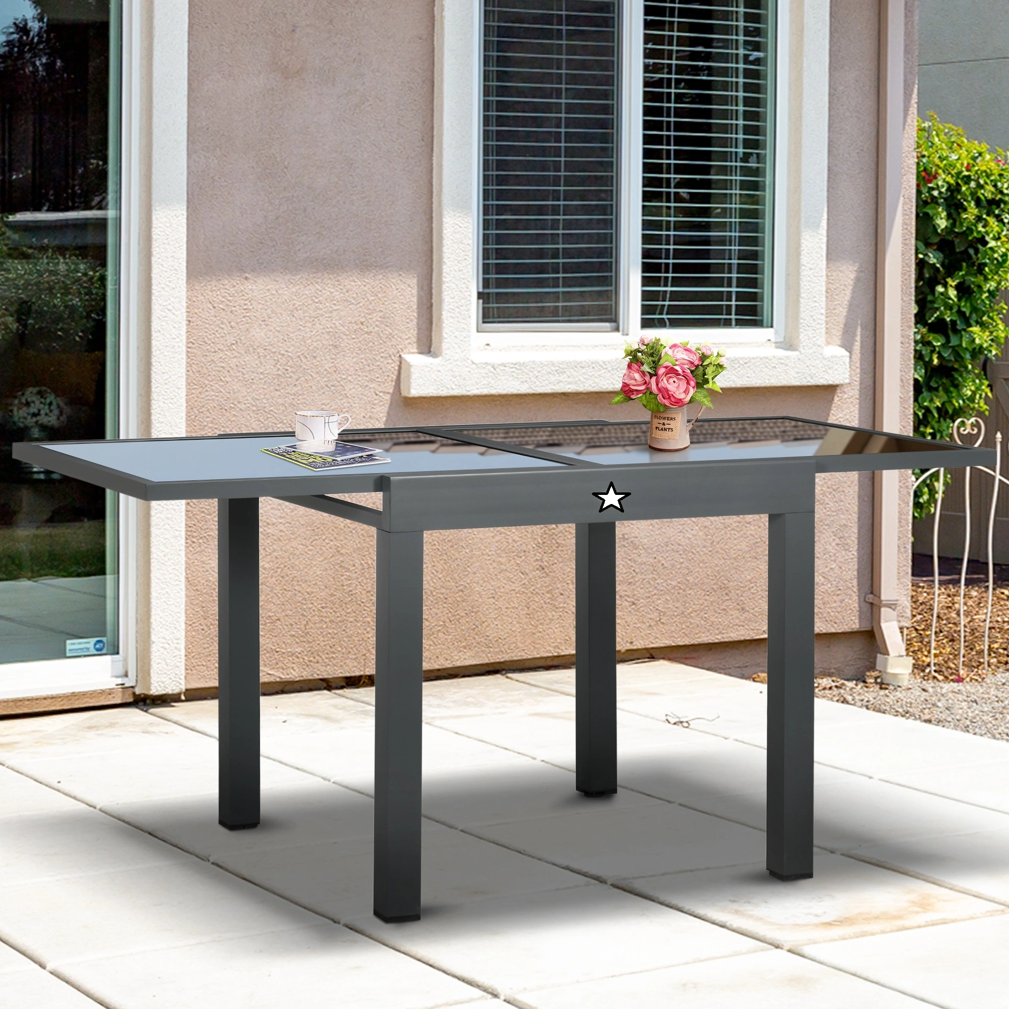 Portable Folding Camping Table with Built-in Sink, Collapsible Outdoor Picnic Table with Faucet, Stainless Steel Basin, Portable Dining Table for RV, Camping, Hiking