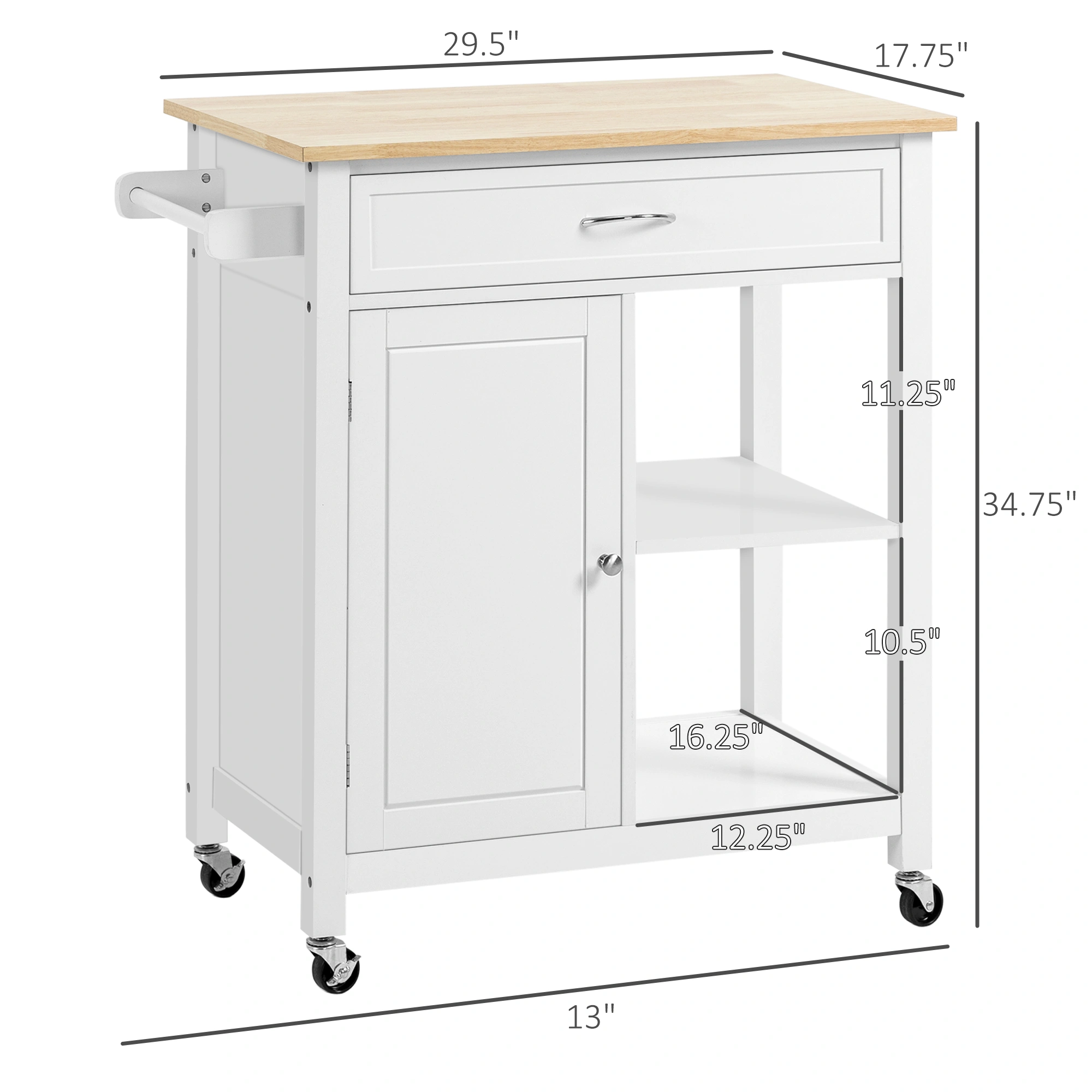 Modern Kitchen Storage Cabinet with Doors, Tall Pantry Cupboard, Freestanding Food Storage Organizer view 2