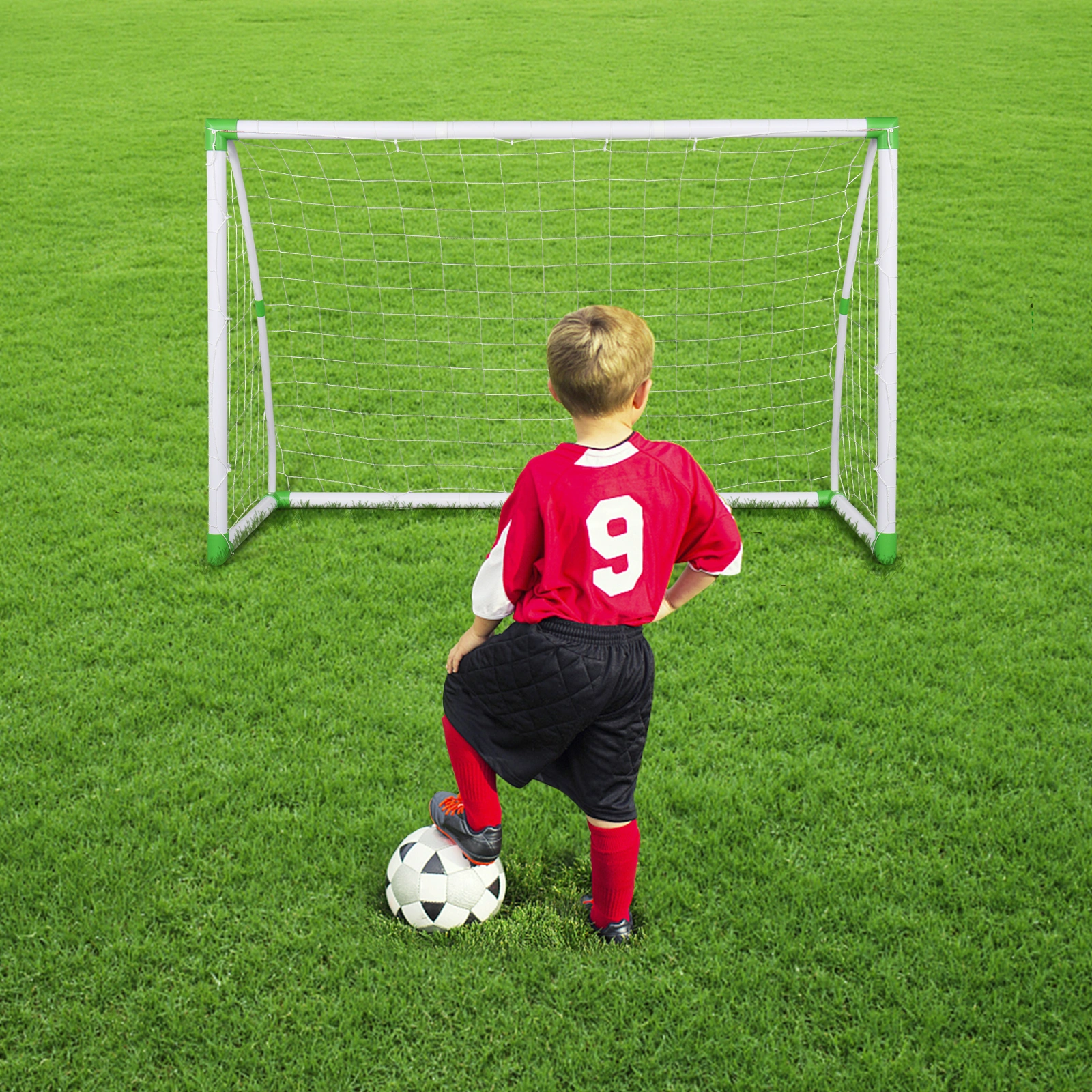 6' x 4' Soccer Goal Training Set with Net Buckles Ground Nail Football Sports view 12