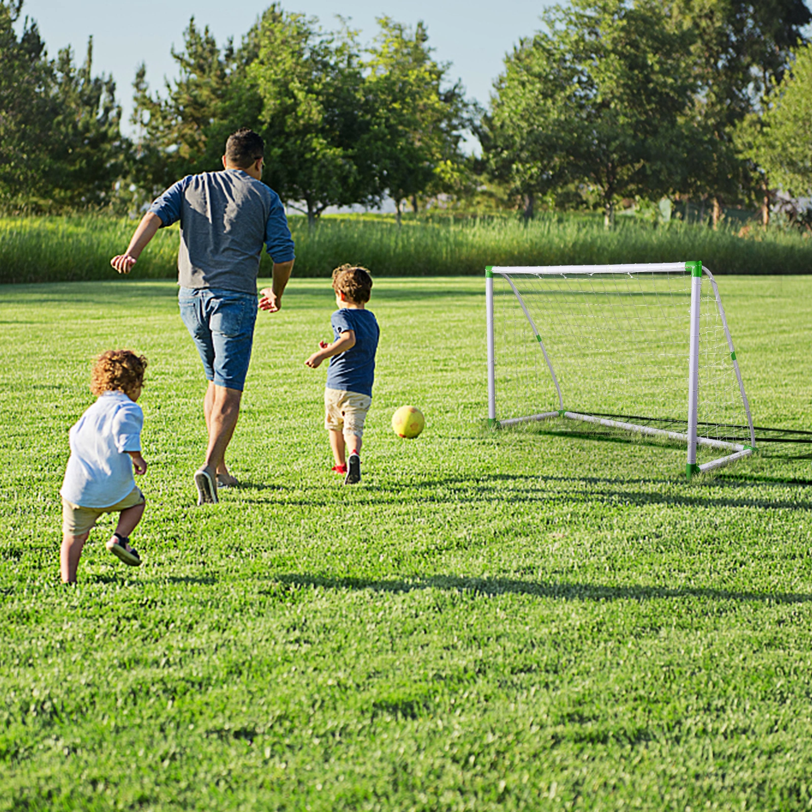6' x 4' Soccer Goal Training Set with Net Buckles Ground Nail Football Sports view 13