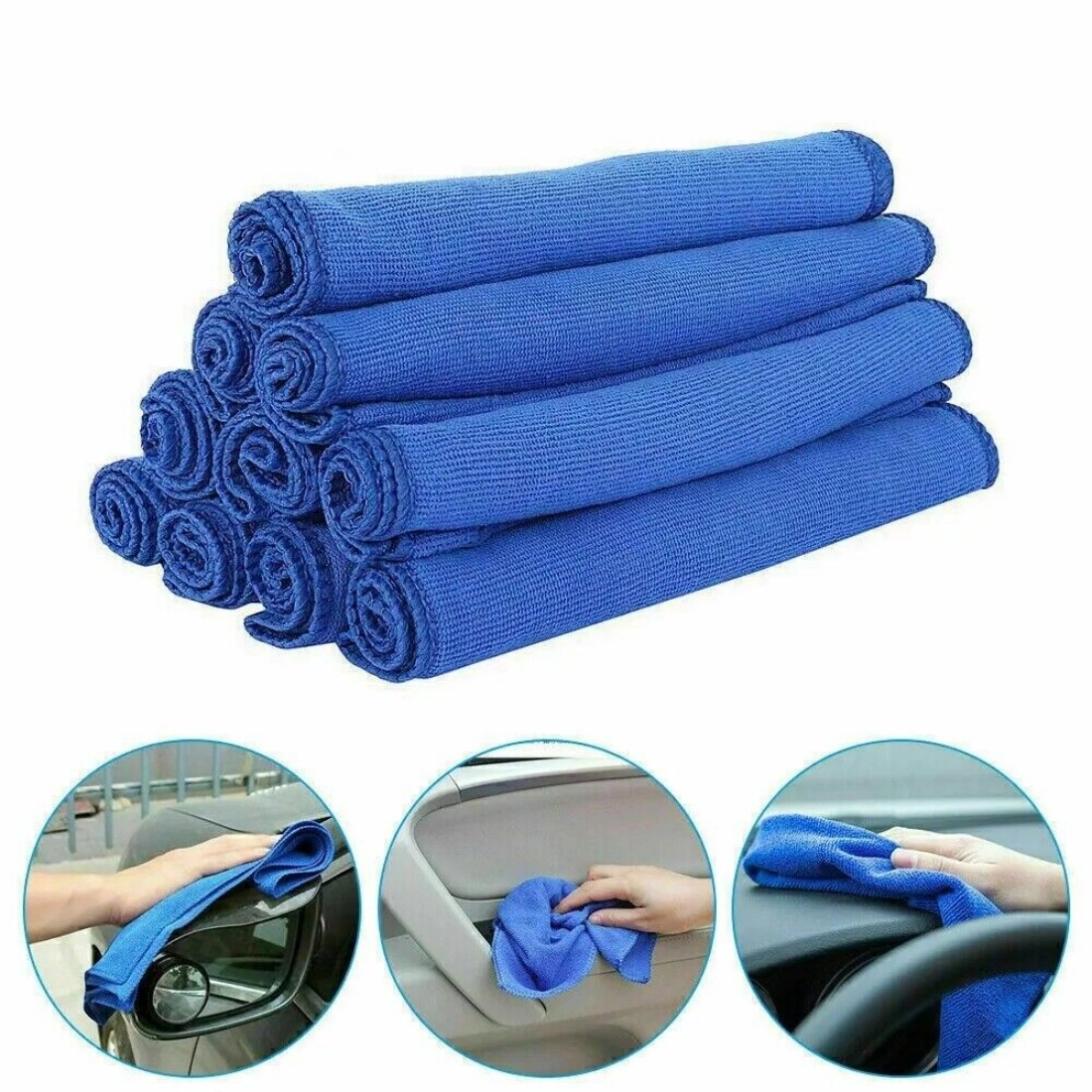 50X Large Microfibre Cleaning Cloths Auto Car Detailing Soft Towel Duster Wash view 4