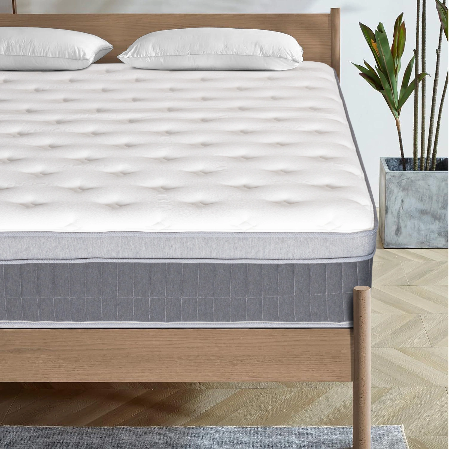 King Size Mattress in a Box 12 Inch Memory Foam Hybrid Mattress with Pocketed Springs Medium Firm Support Motion Isolation Edge Support 60 Night Trial view 2