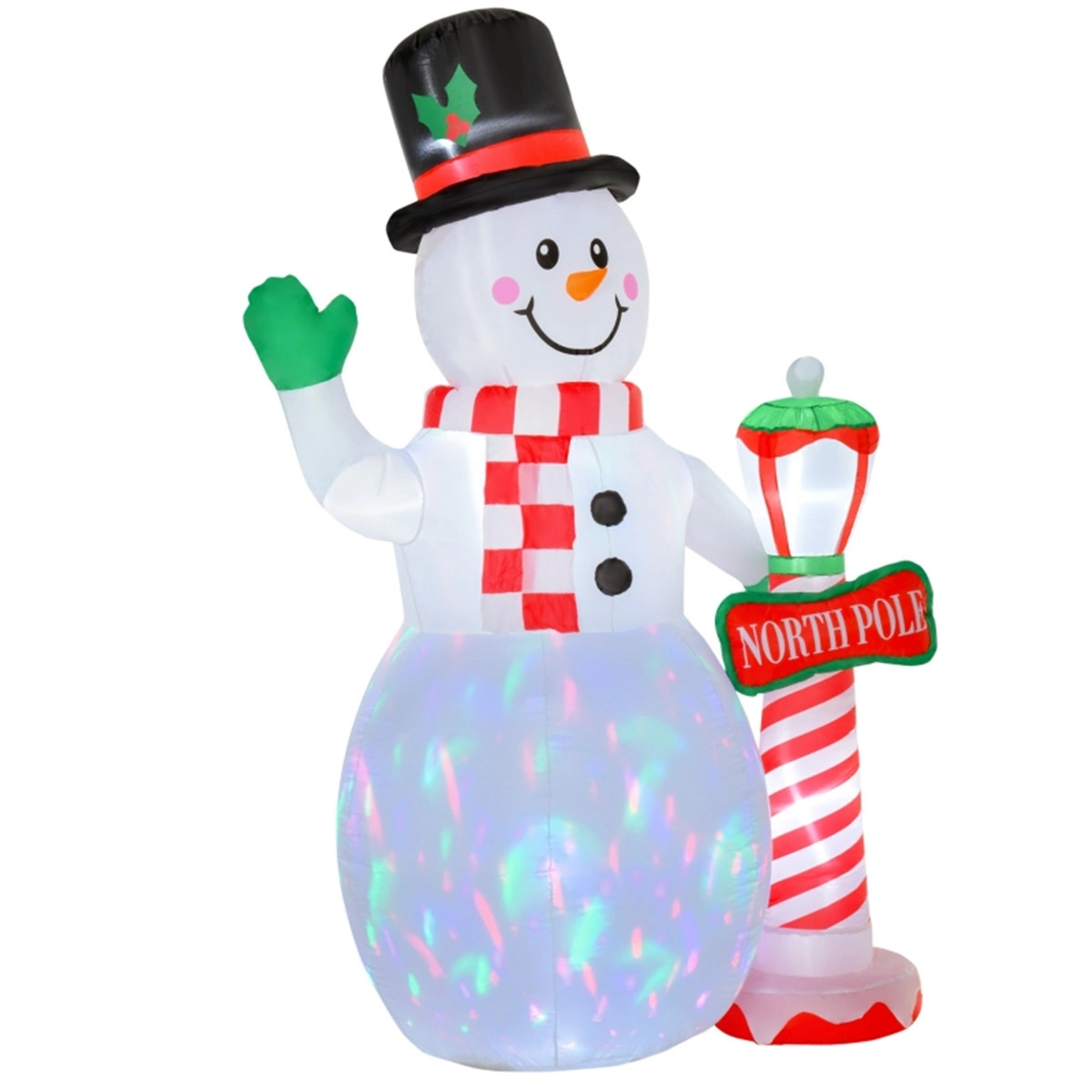3FT Christmas Snowman Indoor Outdoor Decor LED Lighted Snowman Figurine Statue