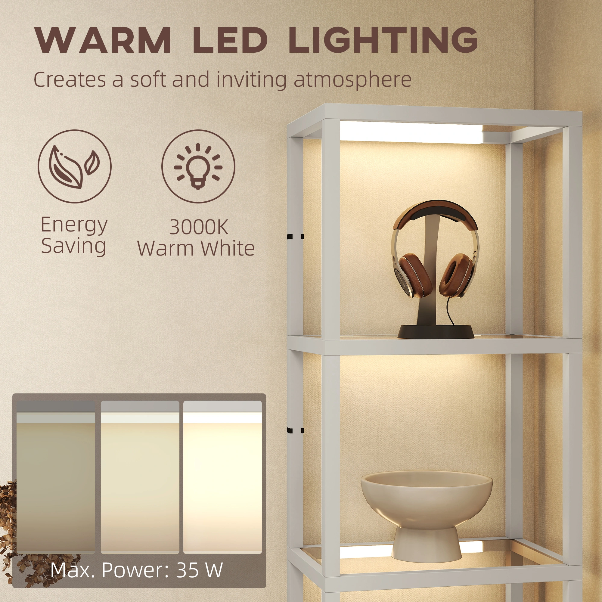 Modern LED Floor Lamp with Remote Dimmer, Tall Torchiere Standing Light for Living Room Bedroom, Energy Saving E26 Bulb Compatible, Black Metal Finish view 5