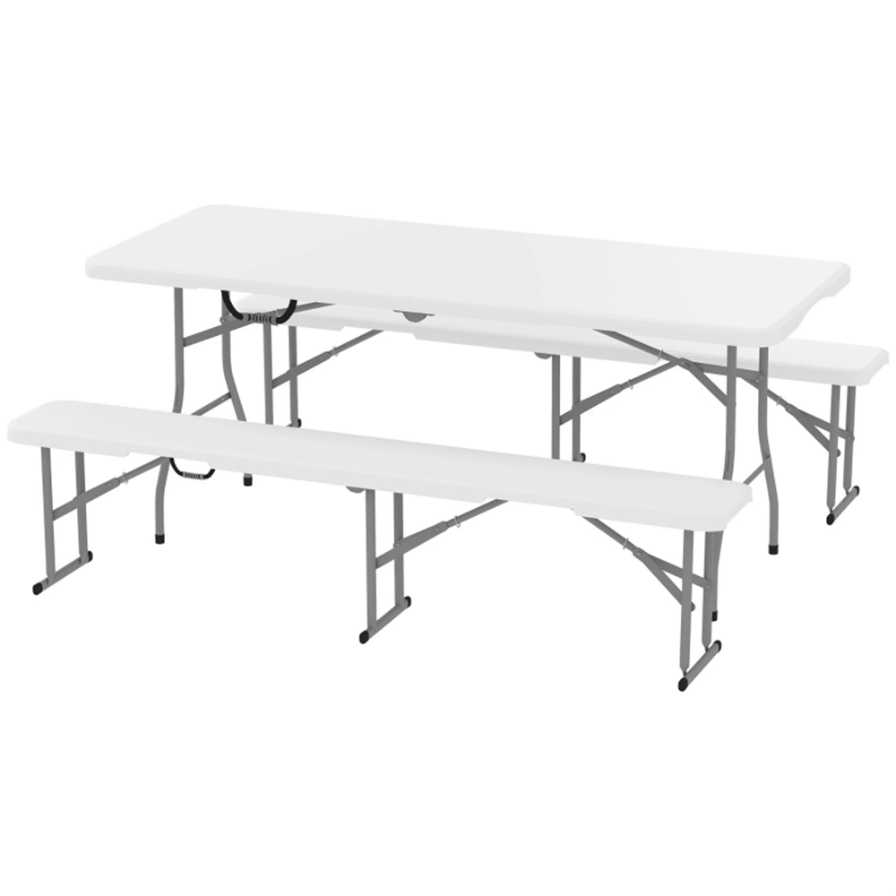 Picnic Table Set for 4 - Folding Outdoor Dining Table with Benches for Camping view 2