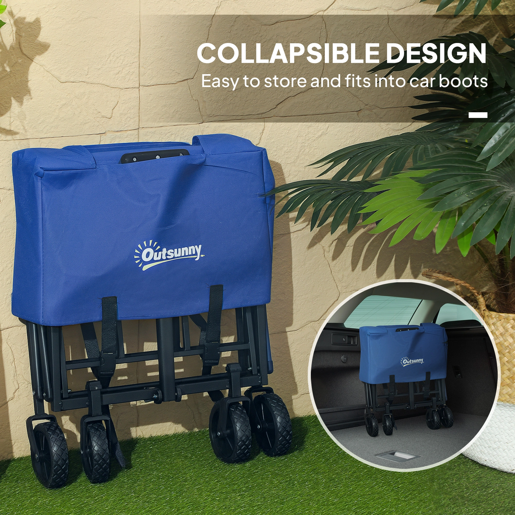 Heavy Duty Folding Hand Truck, Aluminum Foldable Dolly Cart with Padded Handle & Large Wheels view 3