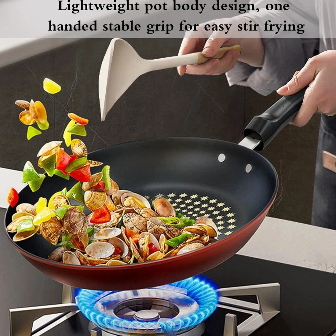 24cm Nonstick Frying Pan, Diamond Coating, Easy Clean, Induction Compatible Cookware view 2