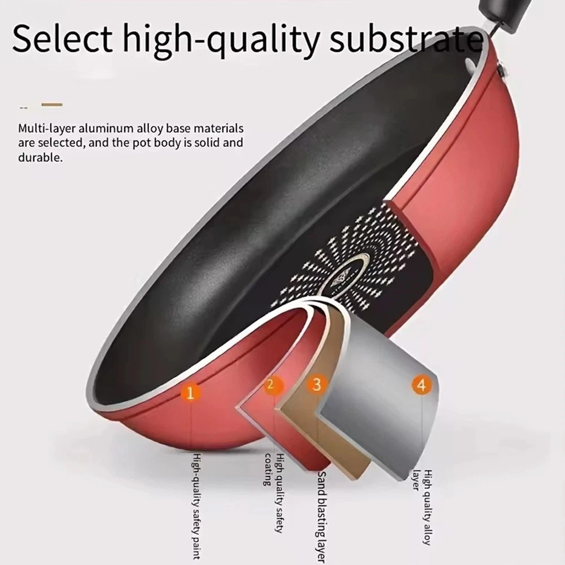 24cm Nonstick Frying Pan, Diamond Coating, Easy Clean, Induction Compatible Cookware view 5