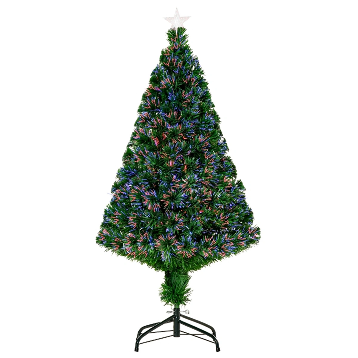 4 ft Artificial Christmas Tree, Full Body Hinged Branches, Indoor Outdoor Holiday Decor, Easy Assembly, Stand Included view 2