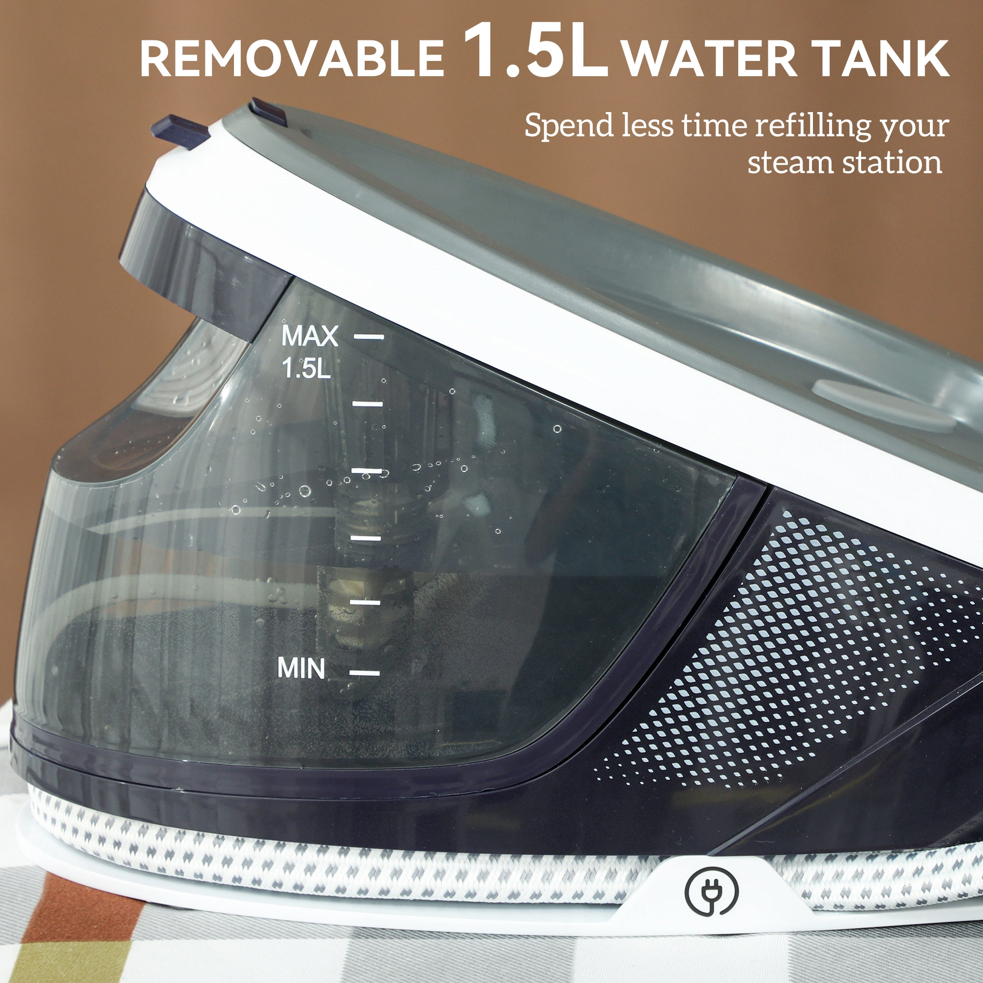 Professional Steam Generator Iron, High-Pressure Ironing System, Vertical Steamer for Clothes and Fabric view 4