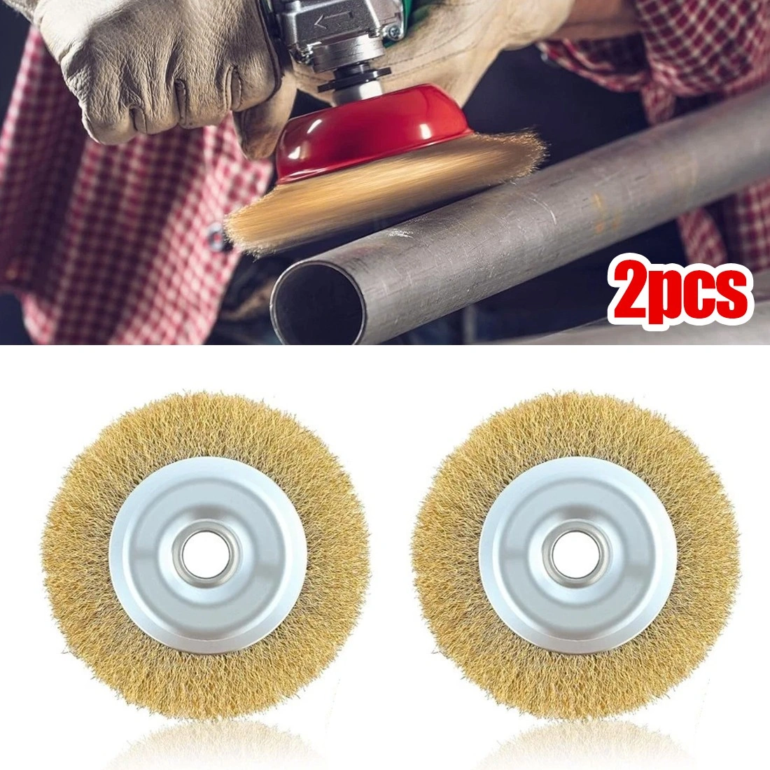 2Pc New Replacement Wire Brush for Ryobi RAC814 Fits RY18PCA-0 OPC1800 OPC1815 UK view 5