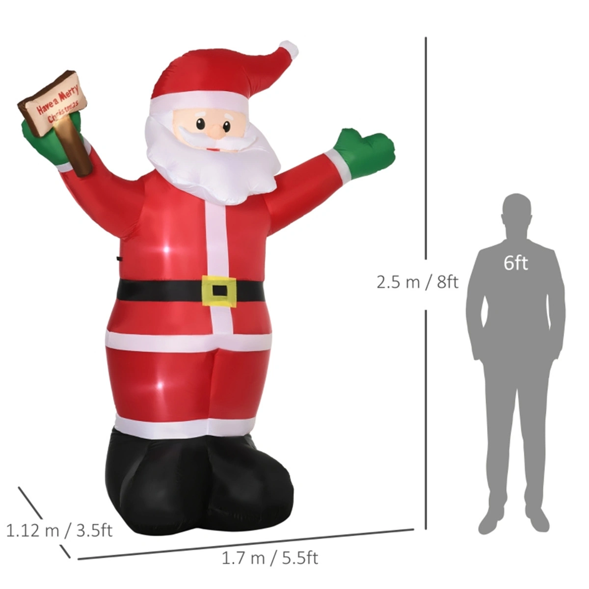 Christmas Snowman Figure - 8 Inch Festive Snowman with Scarf Hat - Indoor Outdoor Winter Holiday Decor view 2