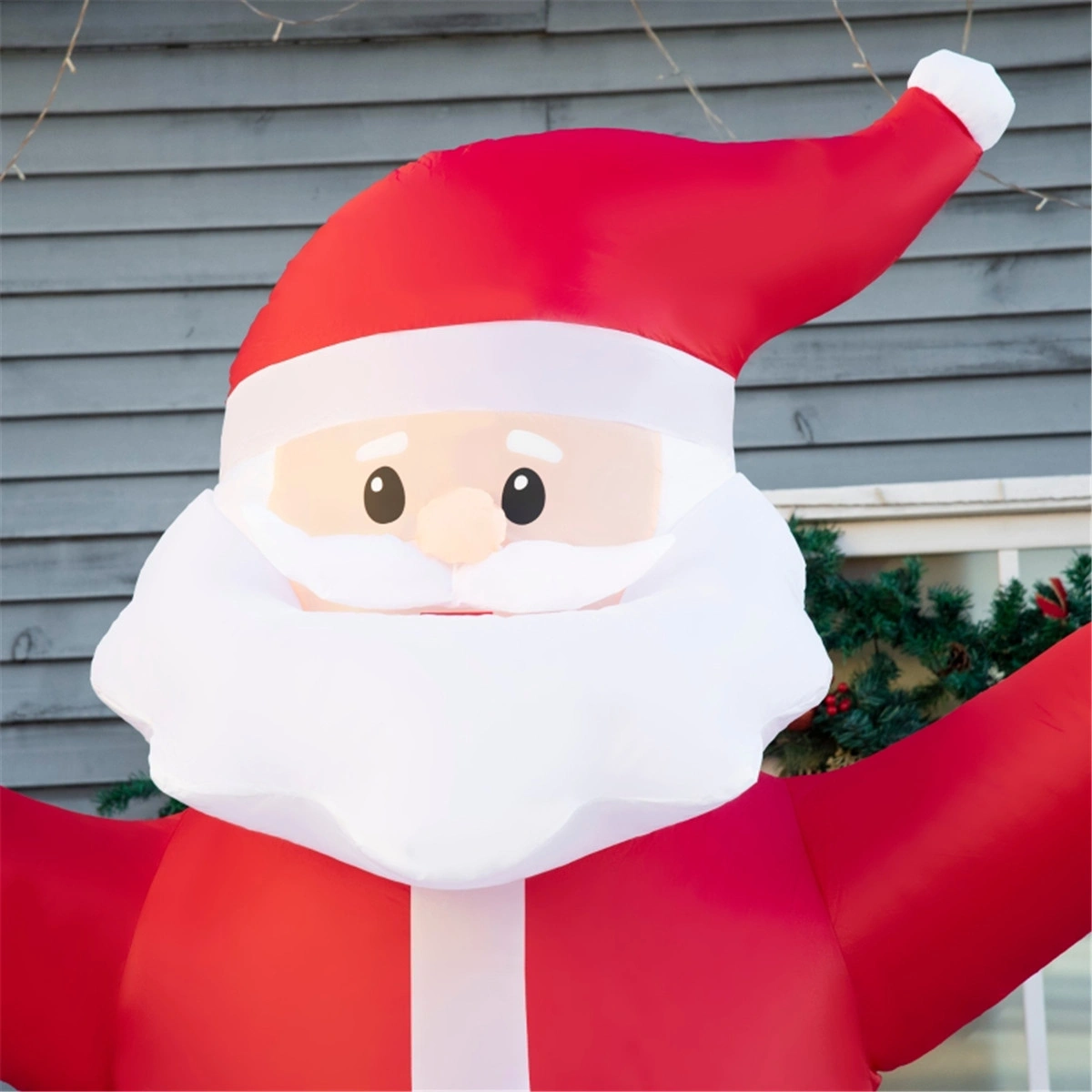 Christmas Snowman Figure - 8 Inch Festive Snowman with Scarf Hat - Indoor Outdoor Winter Holiday Decor view 3