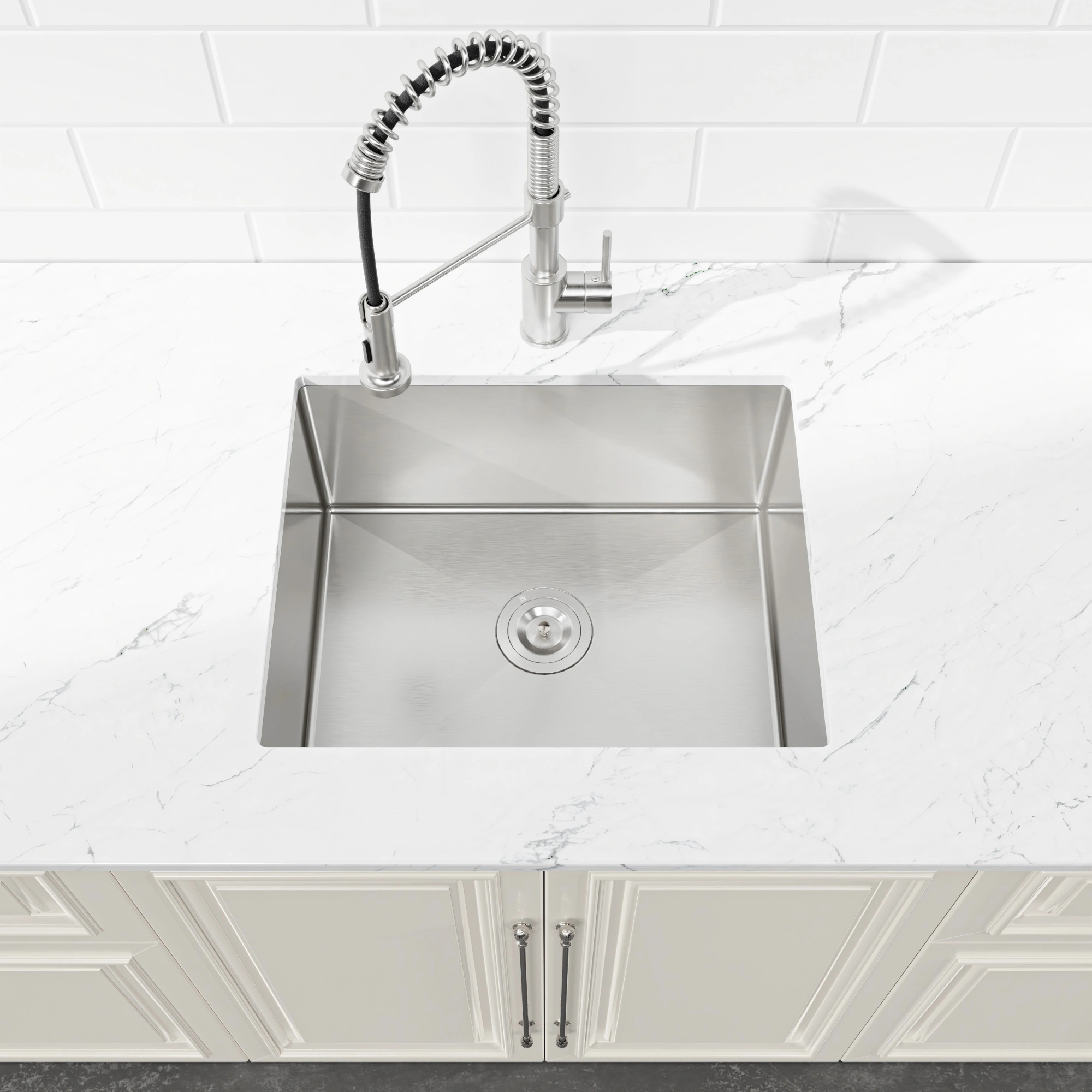 Stainless Steel Kitchen Sink, 23″x19″ Single Bowl, Undermount Handmade Sink in Dark Gray, with US Standard Drain and HookUnable ship on weekends, TK/TEMU only for pickup, only TX10643 warehouse supports GOFO view 4