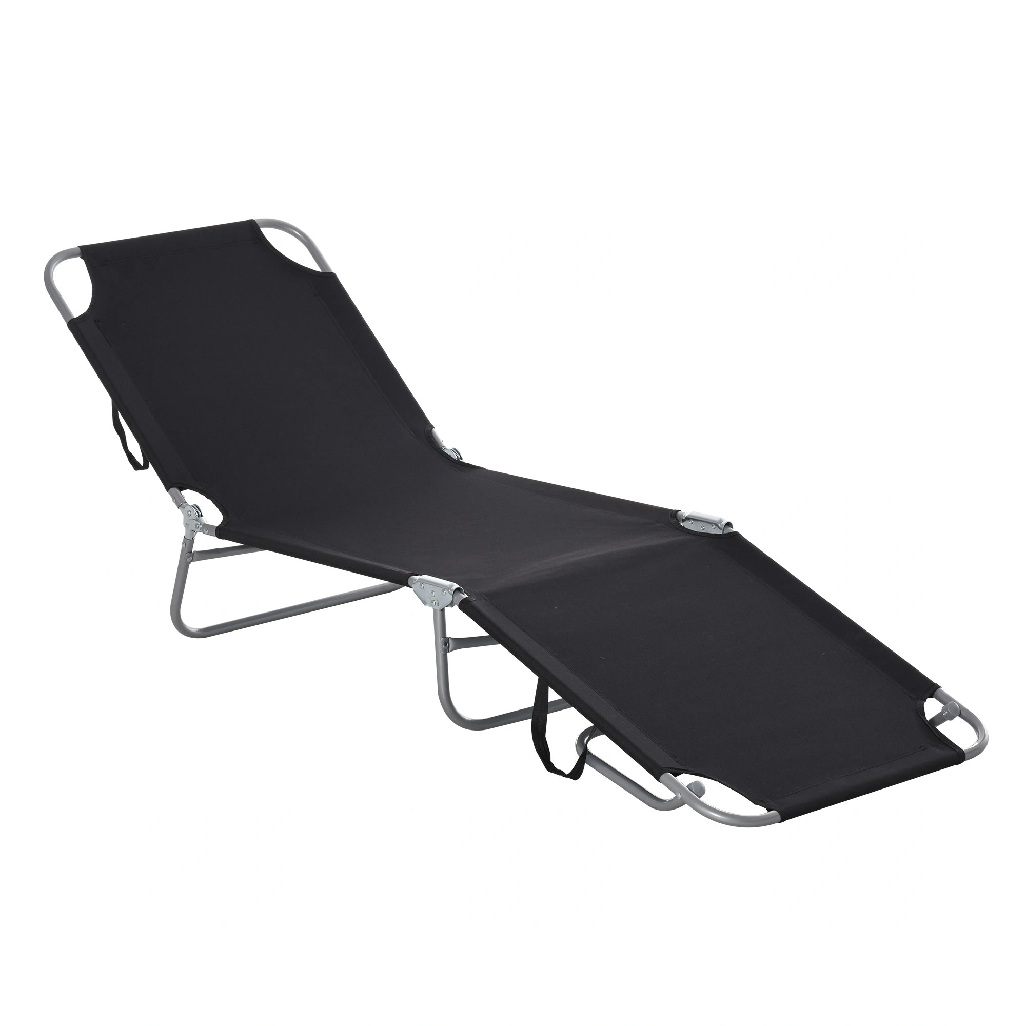 Portable Folding Lounge Chair, Rocking Chair with Cup Holder, Outdoor Garden Patio Chair, Compact Foldable Design