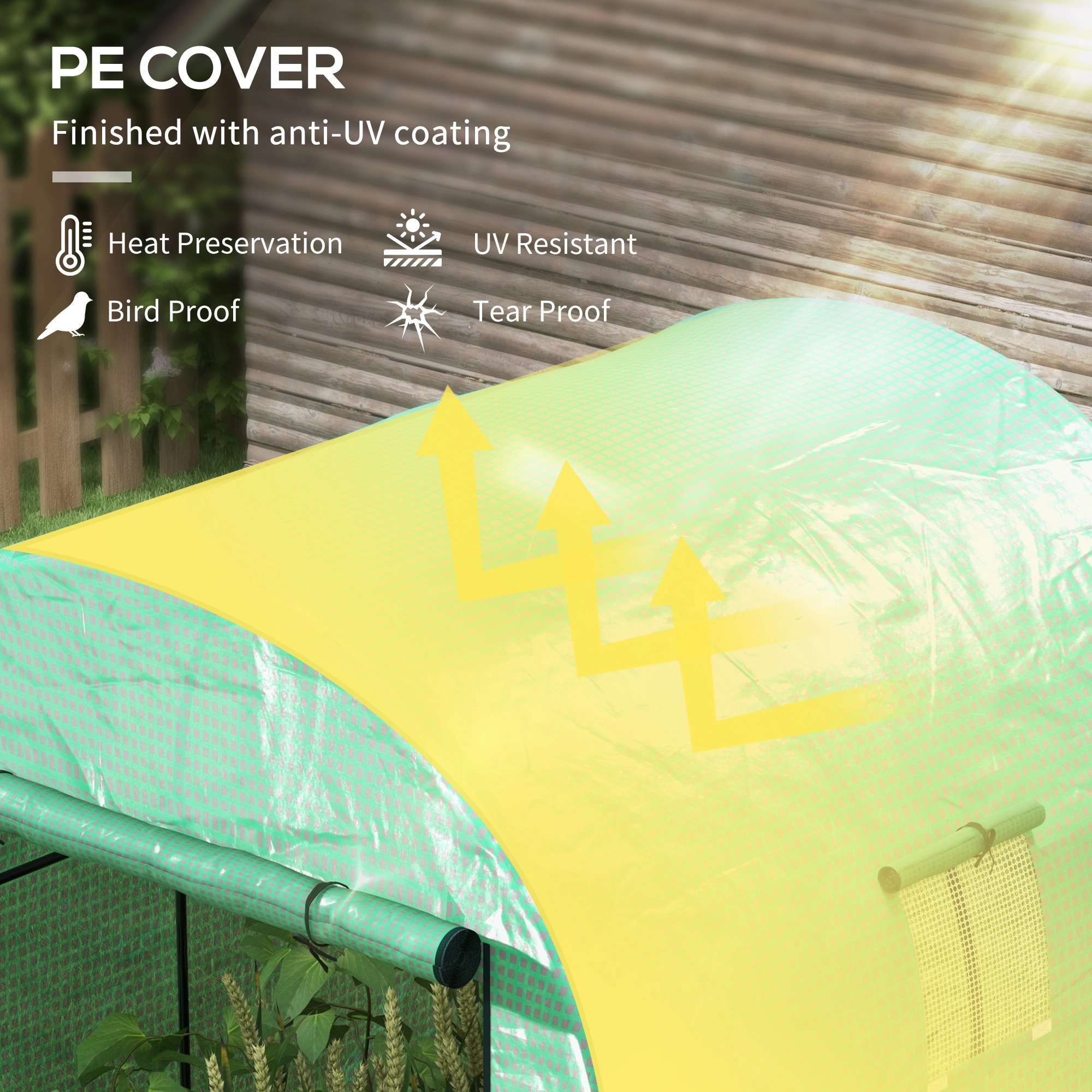Mini Greenhouse - Portable Cloche Plant Protection Tent with Ventilation Hole for Seedlings and Herbs view 3