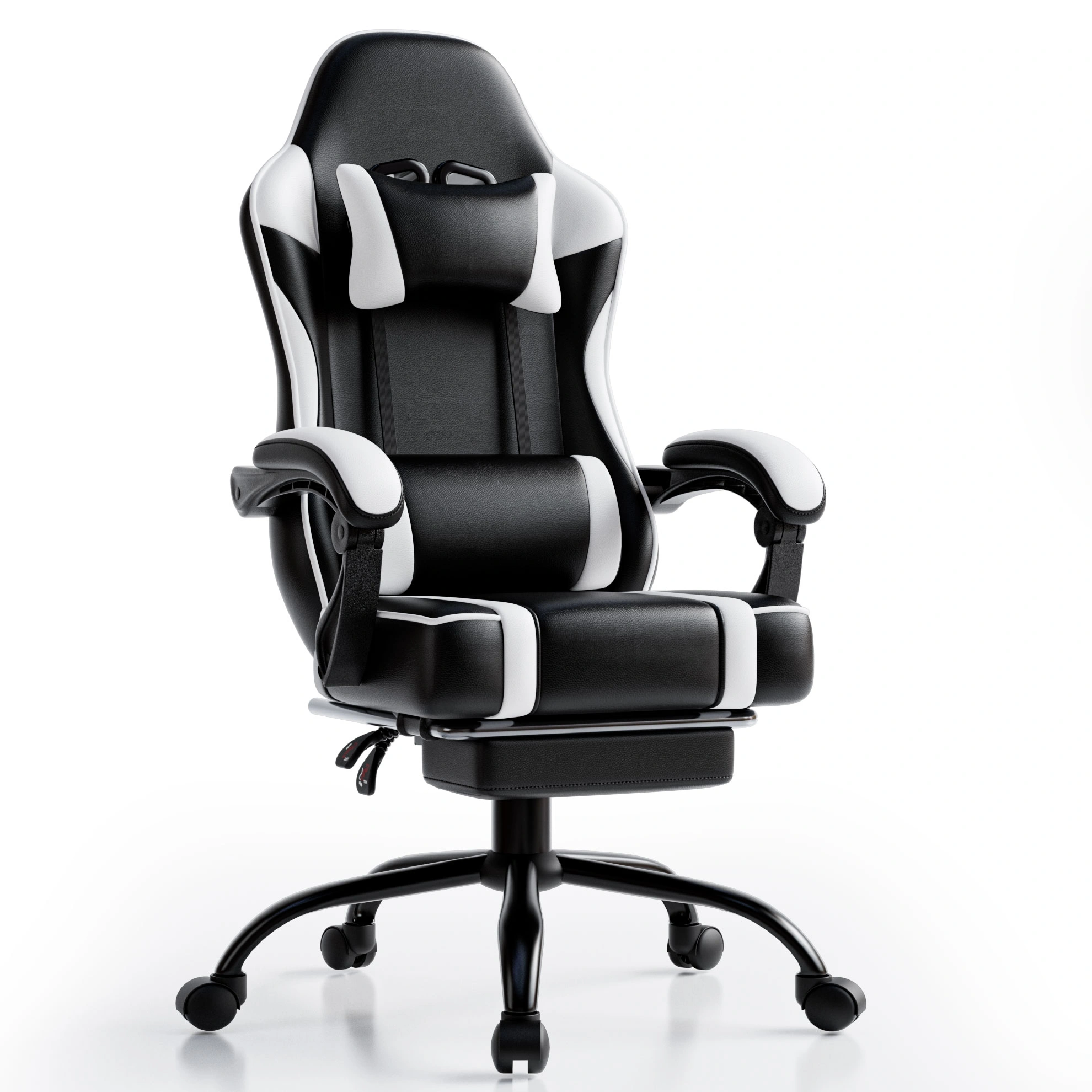 Ergonomic Gaming Chair with Footrest, High Back Computer Chair with Lumbar Support and Headrest, Height Adjustable Office Desk Chair