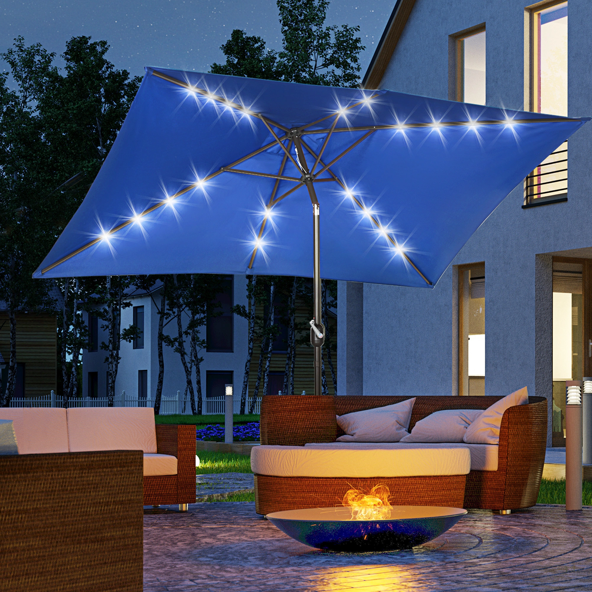 Wall Mounted Umbrella Rack - Outdoor Rain Umbrella Holder for Porch Garage Entryway view 2