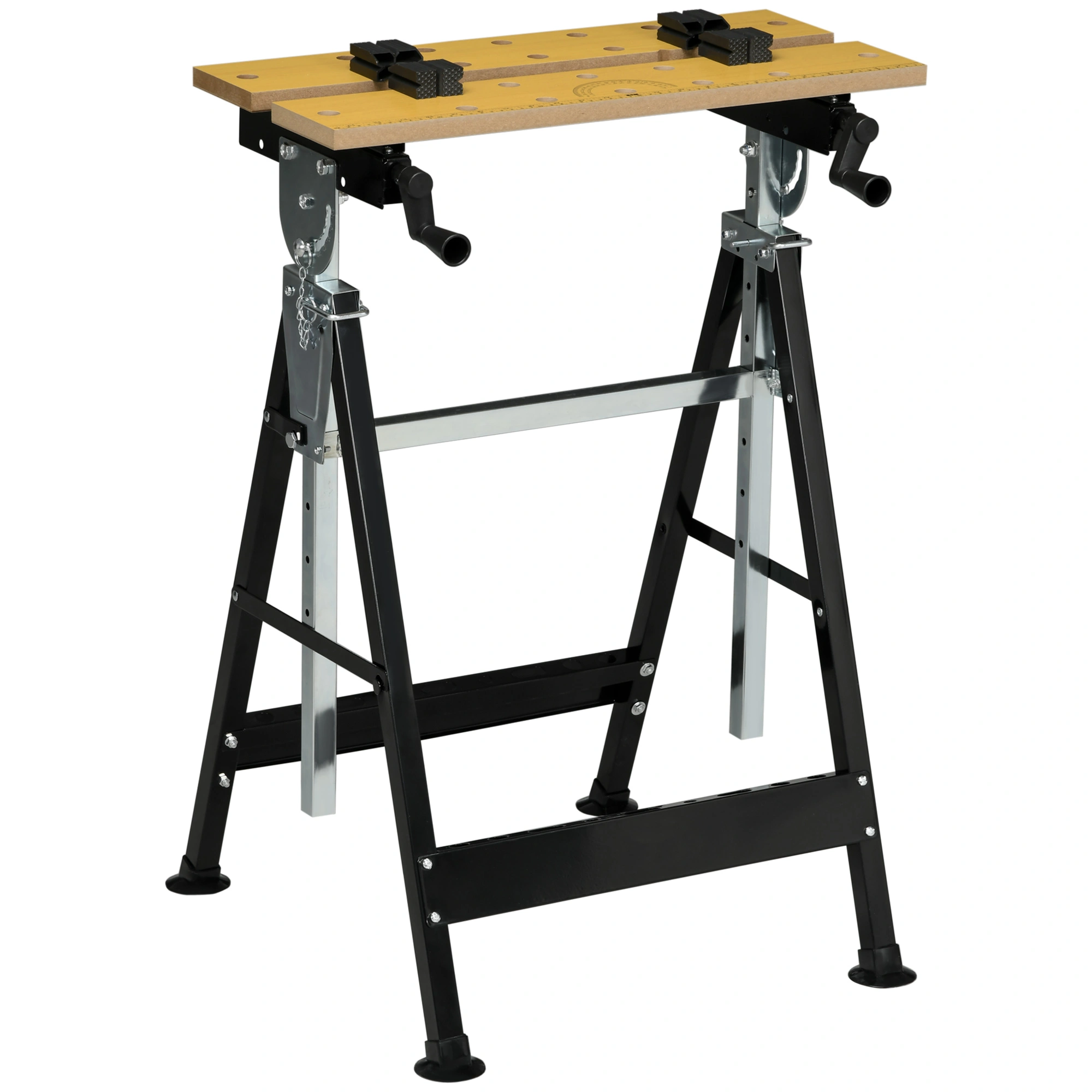 Foldable Work Bench - Sturdy Portable Welding Table with Adjustable Height, Heavy-Duty Steel Frame view 2