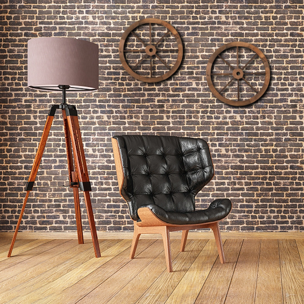 2pcs 24-Inch Old Western Style Garden Art Wall Decor Wooden Wagon Wheel Brown view 13