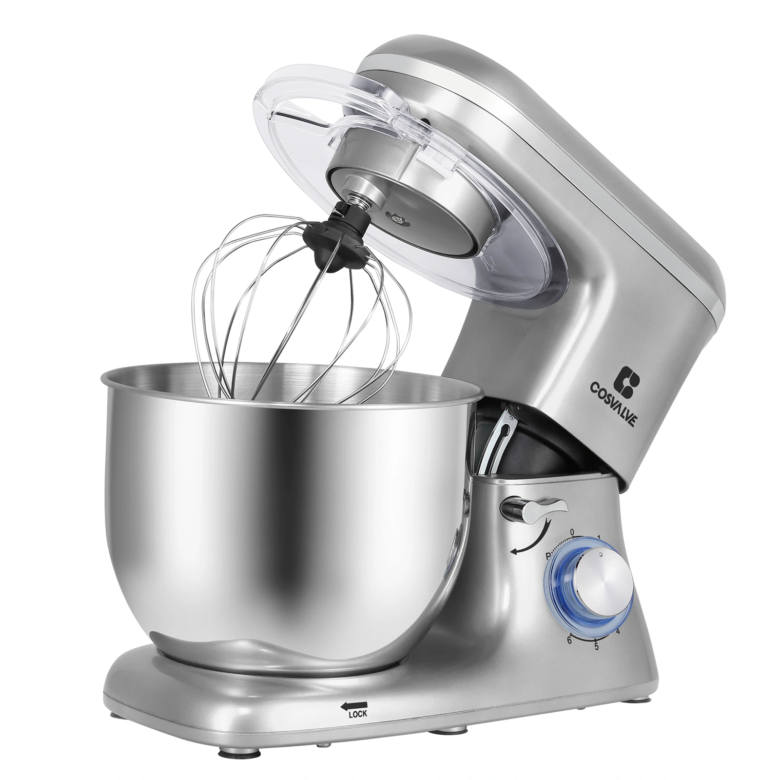 1400W Food Processor, 7L Stainless Steel Mixing Bowl, Silver, Heavy Duty Kitchen Chopper Blender