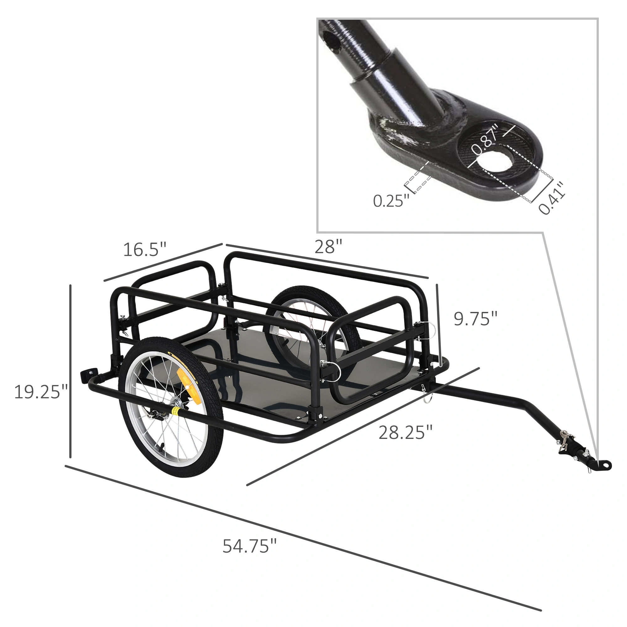 Bicycle Cart for Kids & Toddlers - Durable Steel Frame, Easy-Attach Hitch, Folds Flat, Safe Riding Accessories - Perfect for Family Adventures & Outdoor Fun view 2