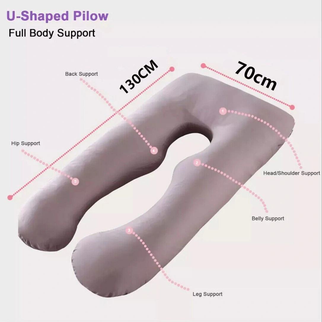U Shaped Pregnancy Pillow, Maternity Body Pillow Support for Back, Hips, Legs & Belly - Comfortable Sleeping Cushion for Pregnant Women view 5