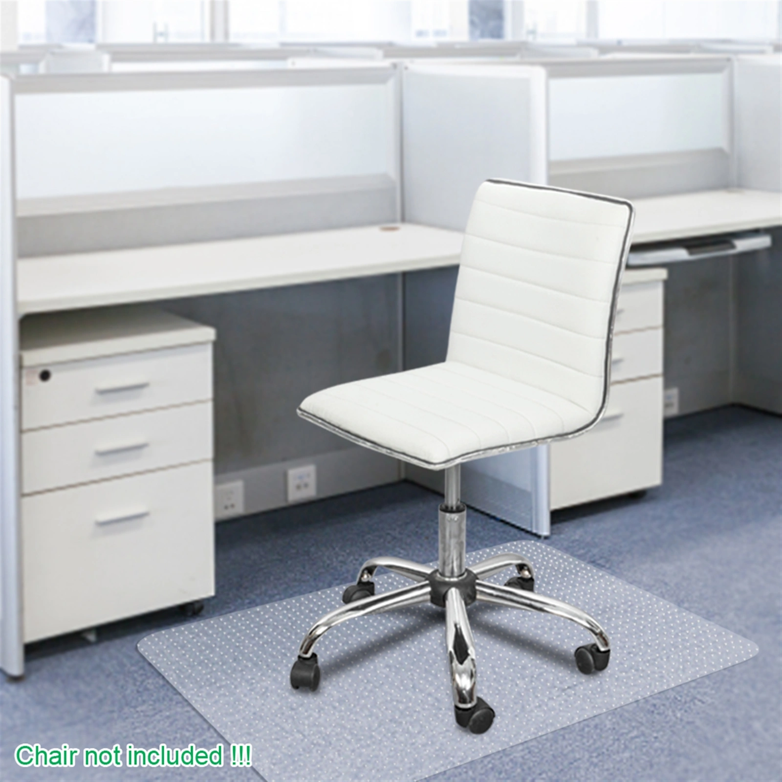 Transparent PVC Floor Protection Mat - Rectangle Chair Mat for Home Office view 11