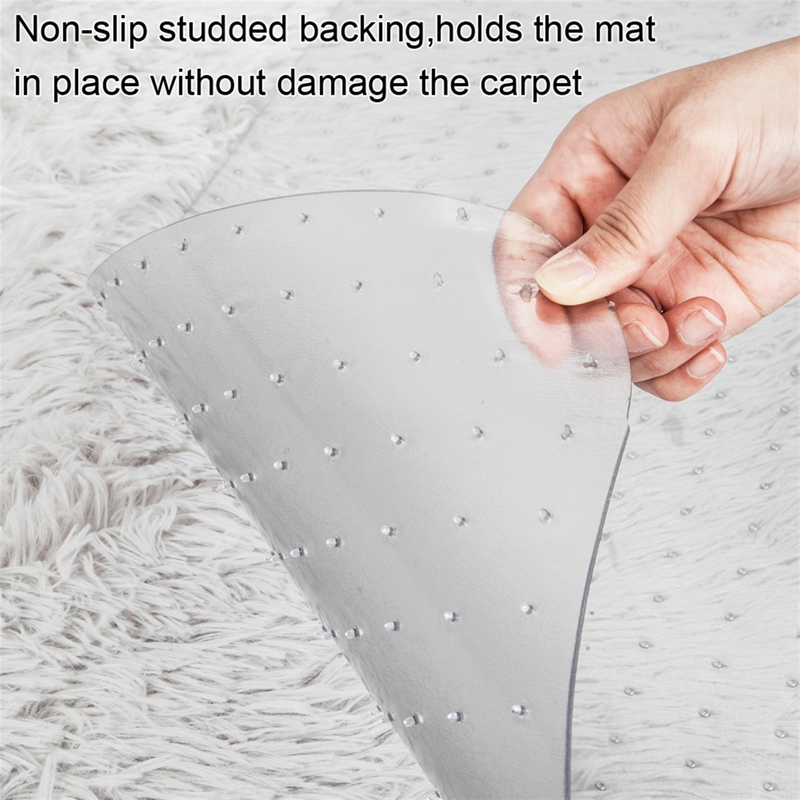 Transparent PVC Floor Protection Mat - Rectangle Chair Mat for Home Office view 6