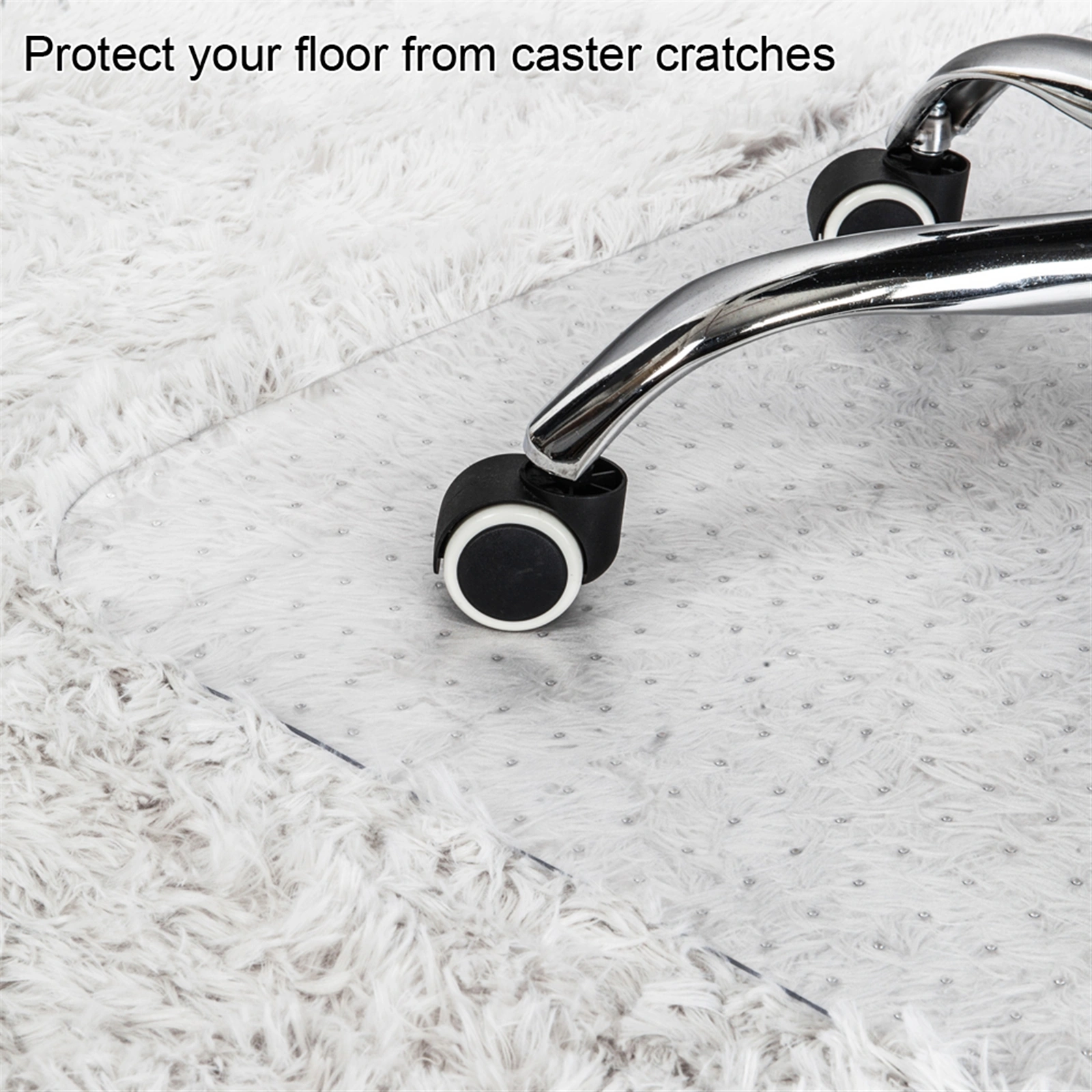 Transparent PVC Floor Protection Mat - Rectangle Chair Mat for Home Office view 8