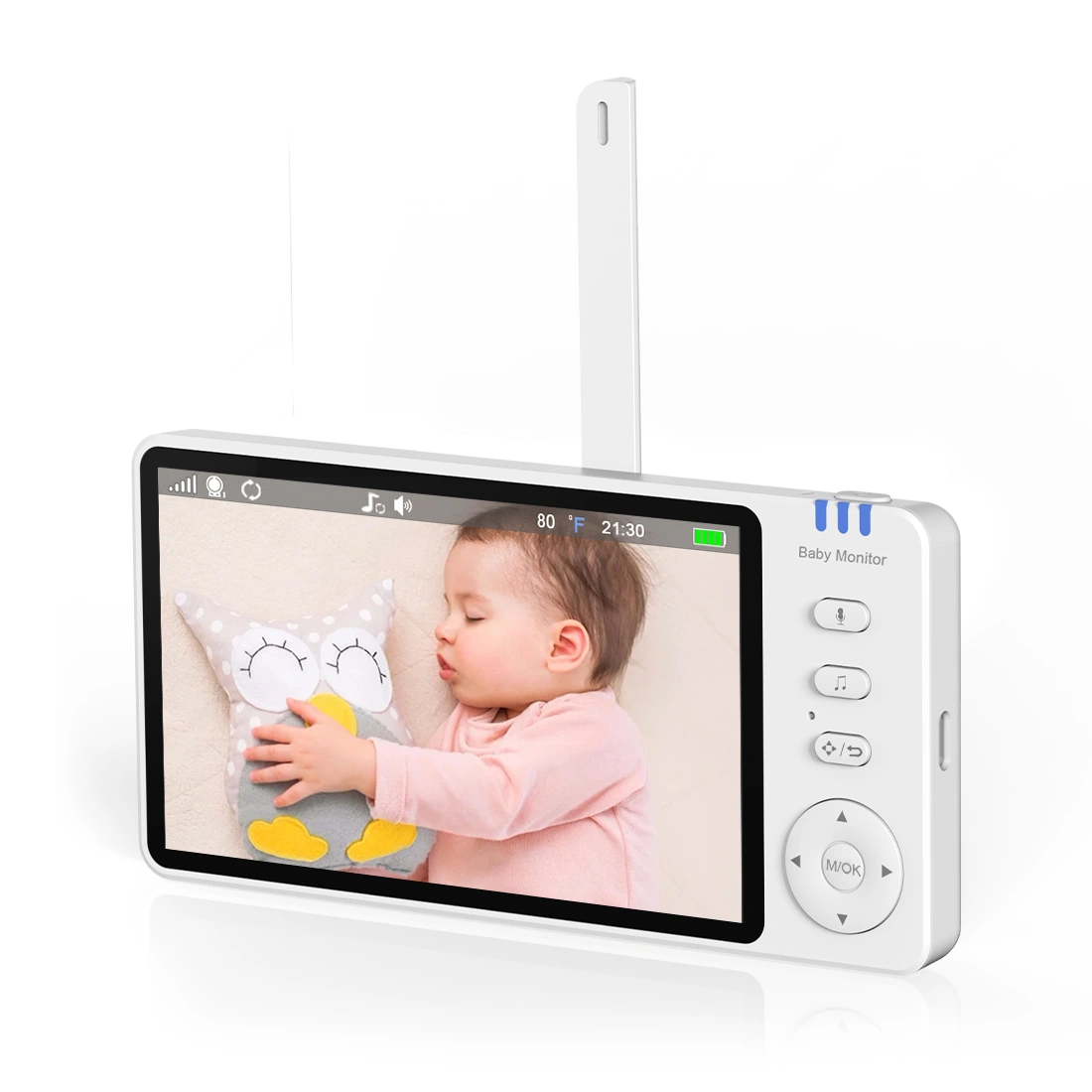 Baby Monitor 720P Camera 5 Inch HD IPS Display 3500mAh VOX Night Vision Two-Way Talk view 2