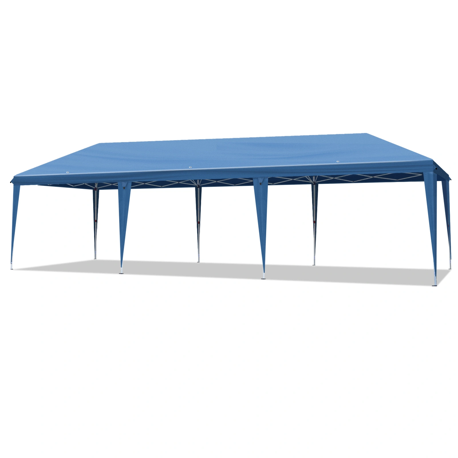 10x30ft Outdoor Pop Up Canopy, Portable Instant Canopy Tent with 8 Sidewalls for Outdoor Events Party Wedding Birthday Graduation, Blue view 7