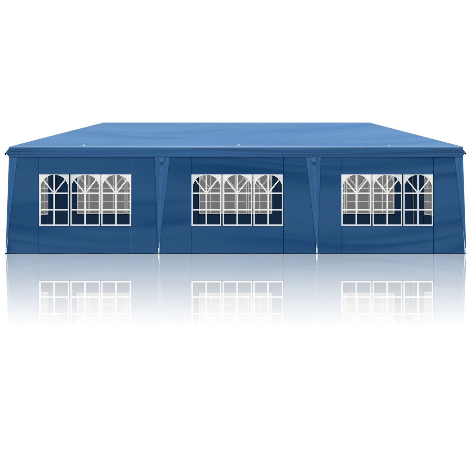 10x30ft Outdoor Pop Up Canopy, Portable Instant Canopy Tent with 8 Sidewalls for Outdoor Events Party Wedding Birthday Graduation, Blue view 8