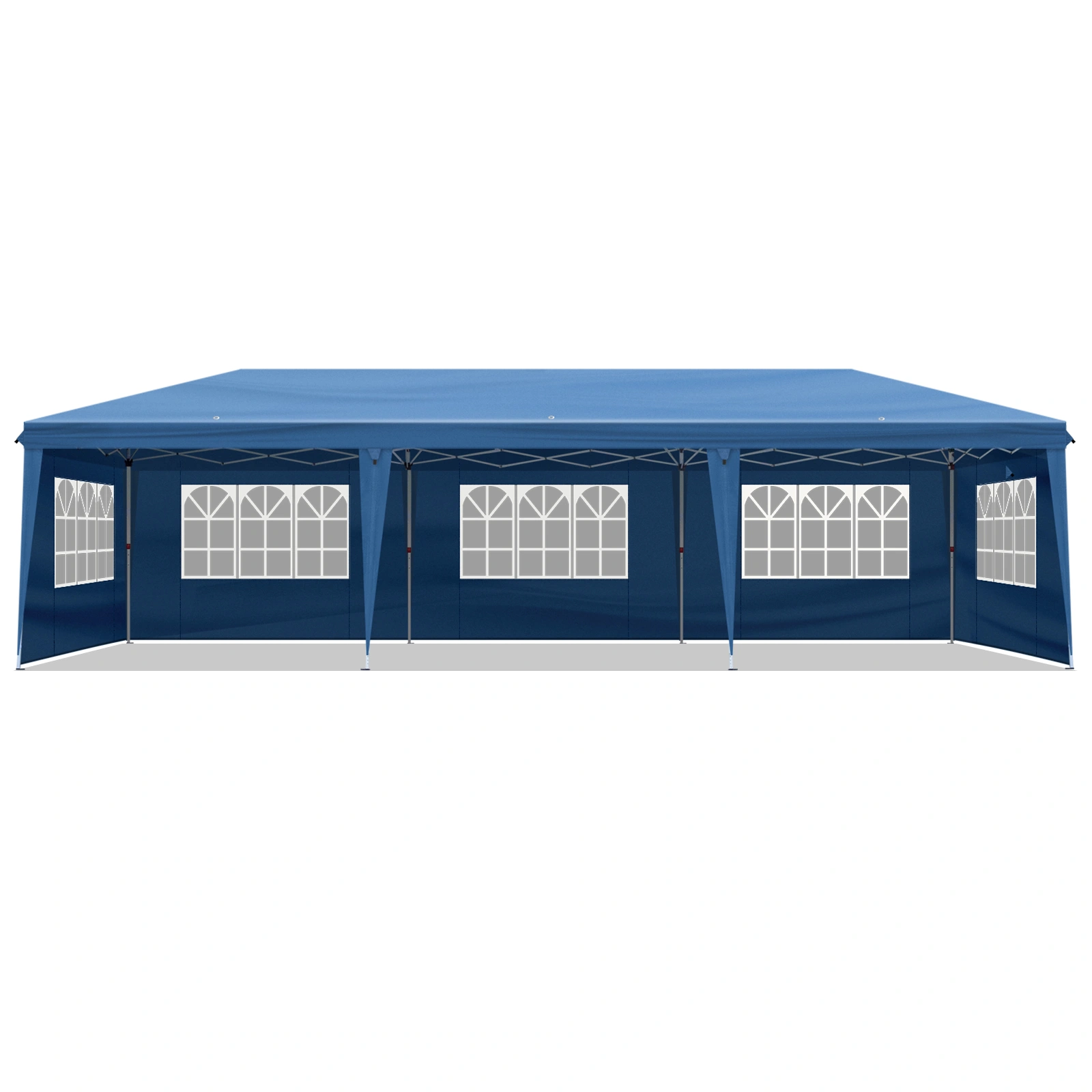 10x30ft Outdoor Pop Up Canopy, Portable Instant Canopy Tent with 8 Sidewalls for Outdoor Events Party Wedding Birthday Graduation, Blue view 9