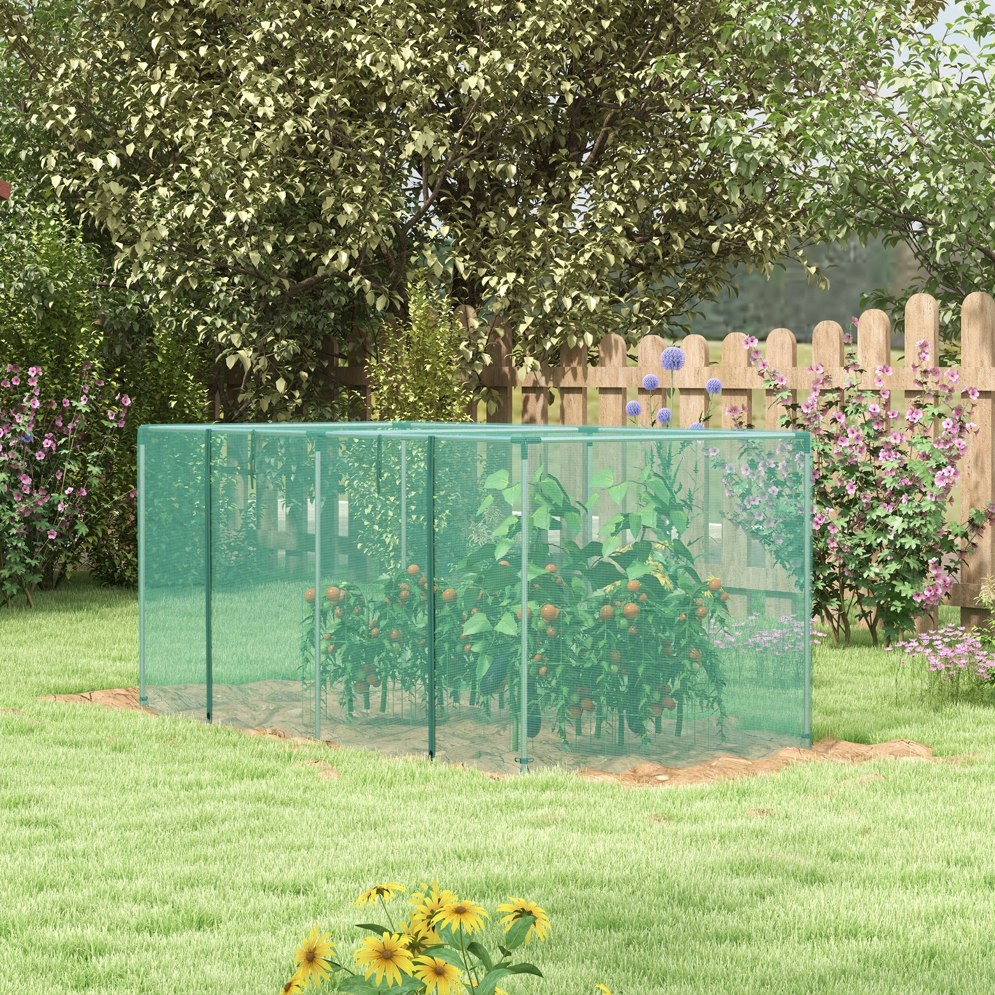 Mini Greenhouse Plant Tent - 4-Tier Portable Growing Shelter with Transparent Windows, Weather-Resistant Fabric for Indoor Outdoor Use view 3