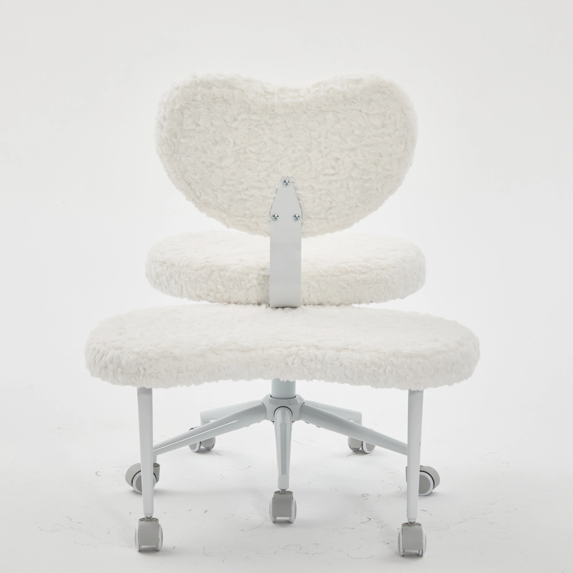 Artificial rabbit hair Meditation Chair Plus, Cross Legged Chair with Wheels, ADHD Chair, Criss Cross Desk Chair with Lumbar Support and Adjustable Stool, Flexible Design for Fidgety Sitters, Beige view 17