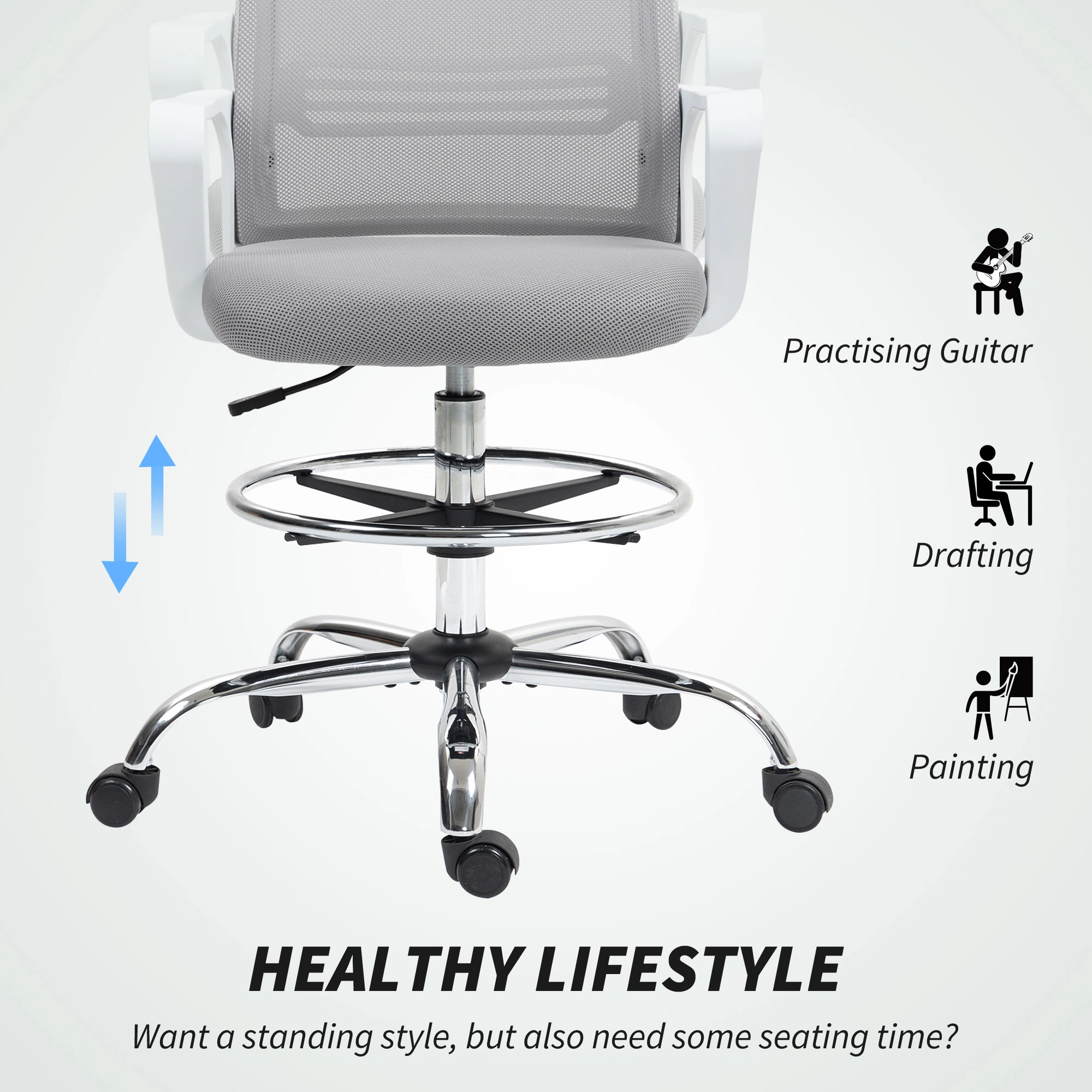 Massage Office Chair Ergonomic Executive Swivel Computer Desk Chair with Lumbar Support, High Back PU Leather view 3