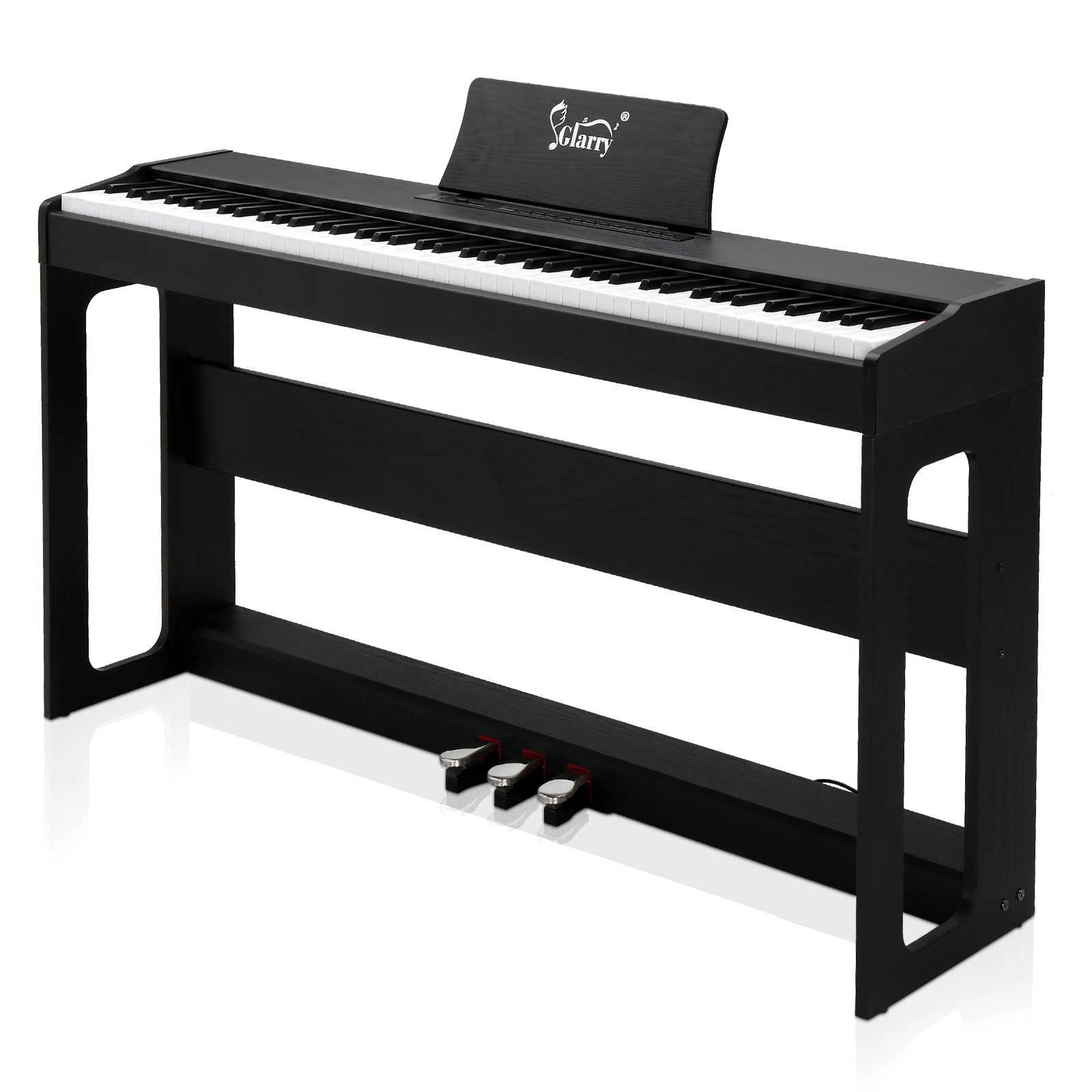 GDP-104 Digital Piano 88 Keys Full Weighted, Black Electric Piano with Furniture Stand, Power Adapter, Triple Pedals & Headphone, for All Experience Levels view 2