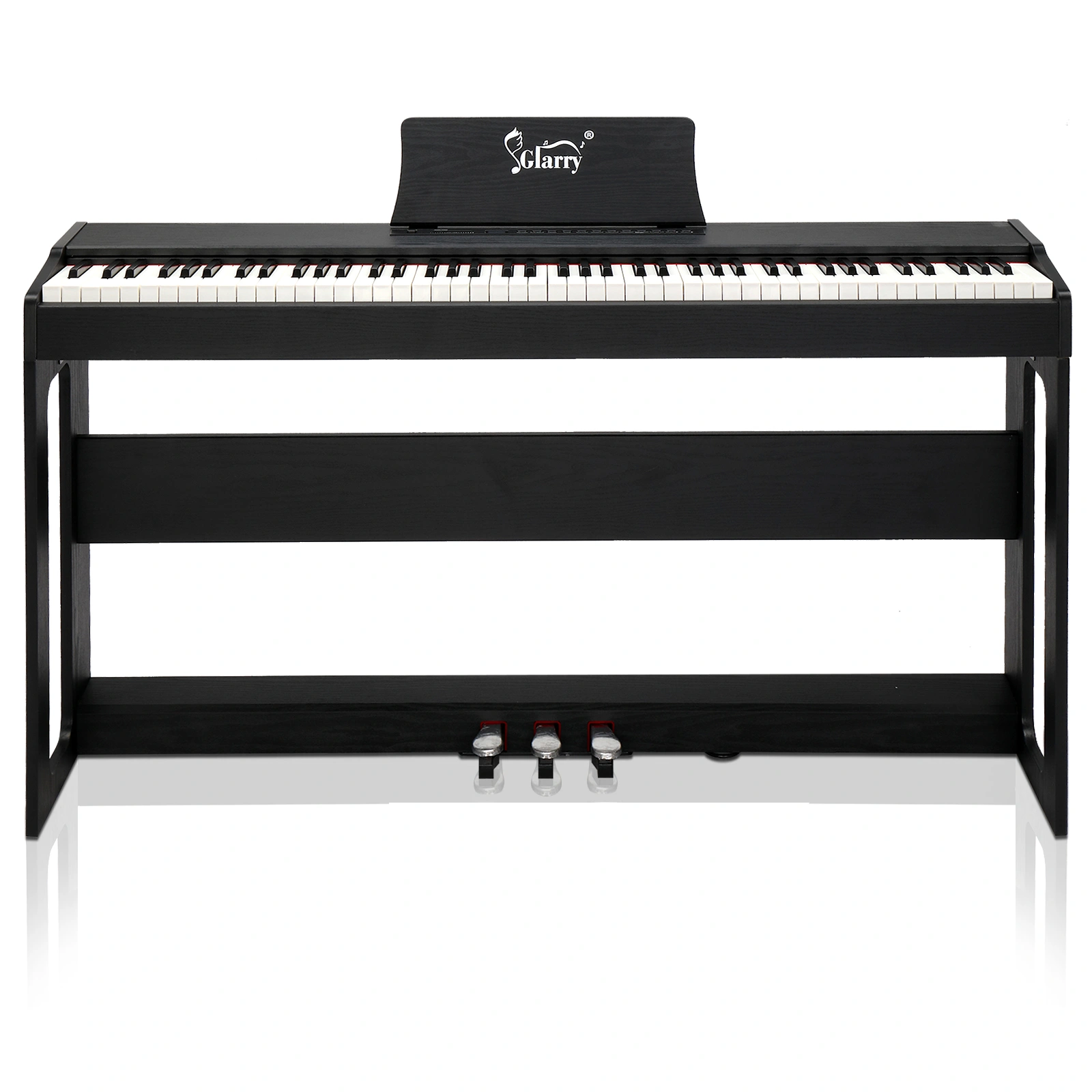 GDP-104 Digital Piano 88 Keys Full Weighted, Black Electric Piano with Furniture Stand, Power Adapter, Triple Pedals & Headphone, for All Experience Levels view 4