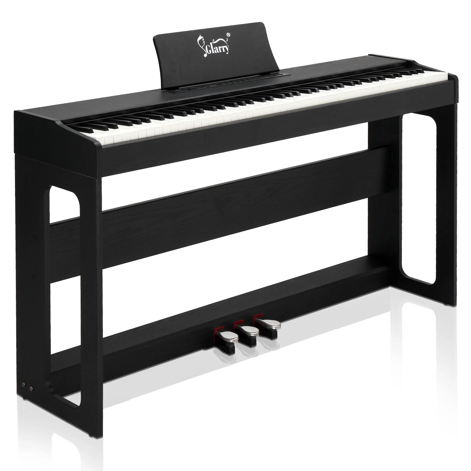 GDP-104 Digital Piano 88 Keys Full Weighted, Black Electric Piano with Furniture Stand, Power Adapter, Triple Pedals & Headphone, for All Experience Levels view 5