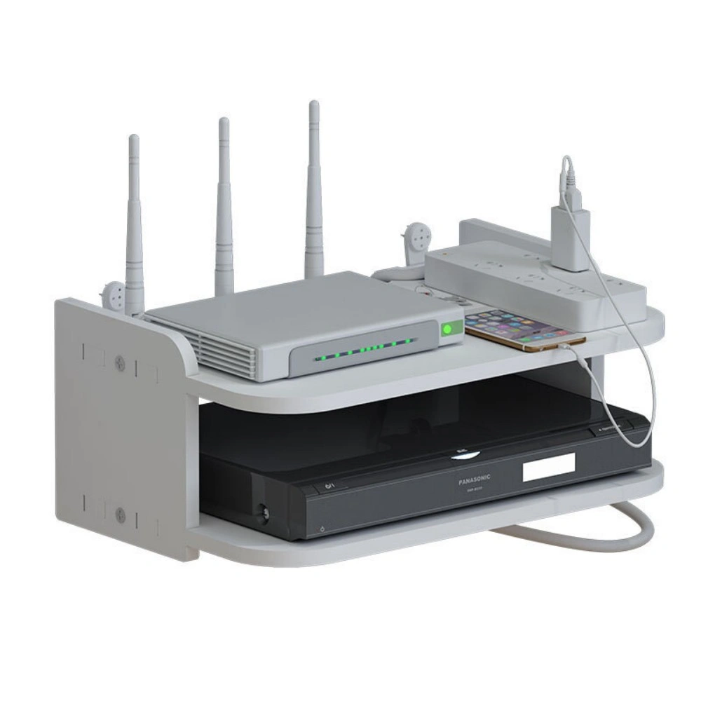 Wall Mount Router Storage Rack Shelf for TV Sky Box CD DVD Game Console view 3