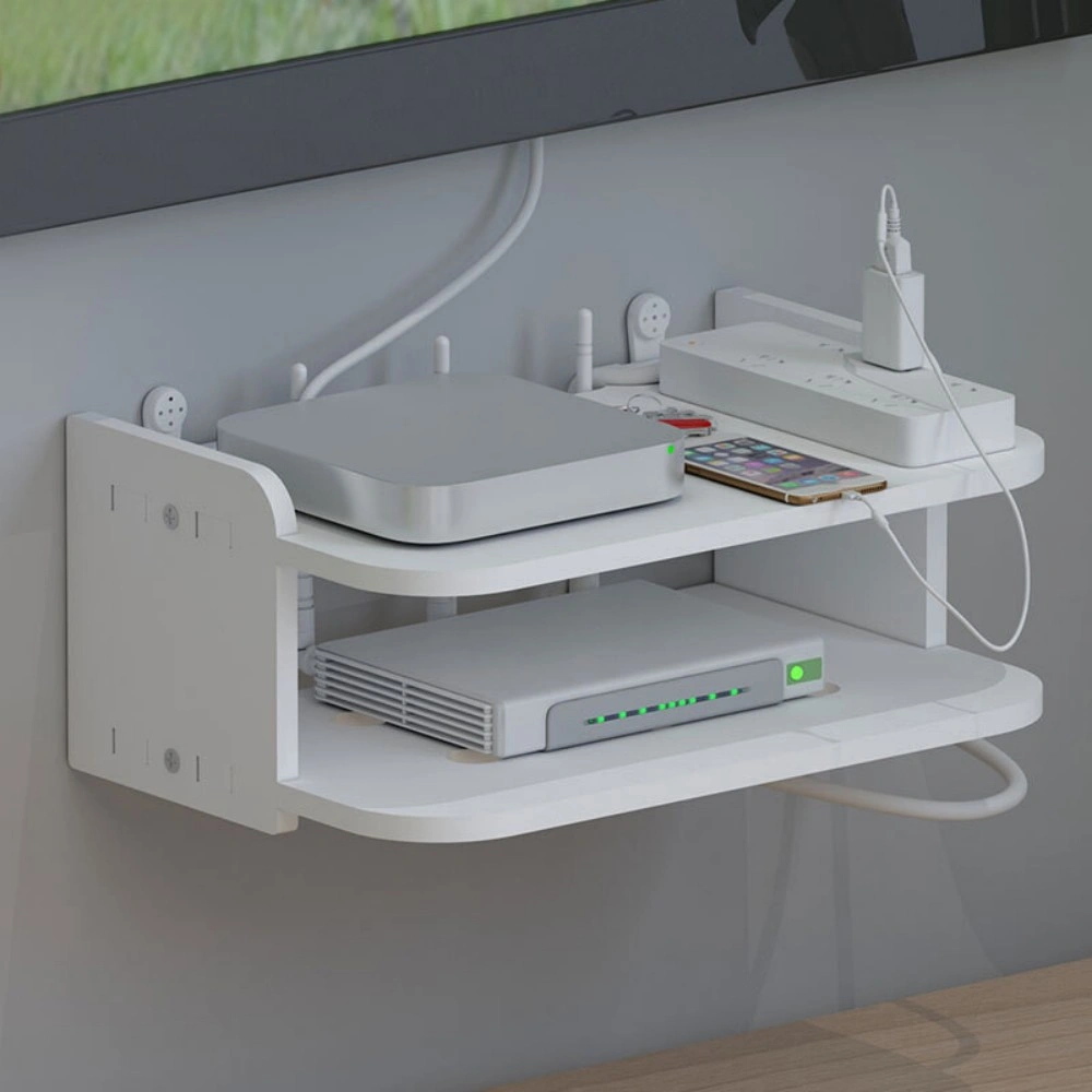 Wall Mount Router Storage Rack Shelf for TV Sky Box CD DVD Game Console view 5