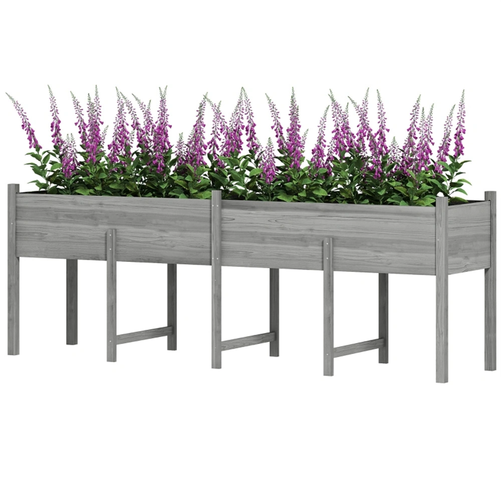 4 Piece Raised Garden Bed Kit with Cover - Metal Steel Planter Box for Vegetables Flowers Herbs Outdoor Indoor Home & Patio