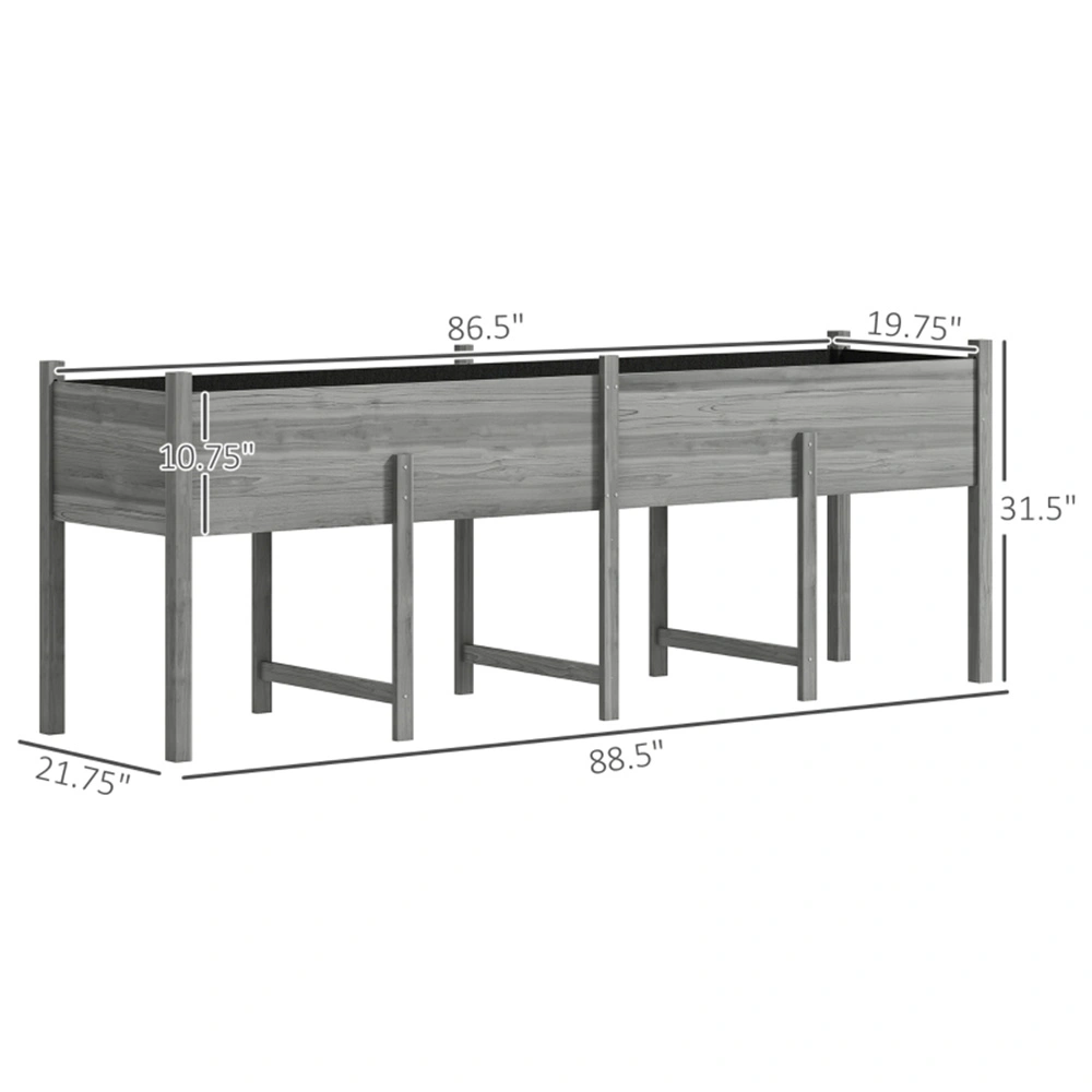4 Piece Raised Garden Bed Kit with Cover - Metal Steel Planter Box for Vegetables Flowers Herbs Outdoor Indoor Home & Patio view 3