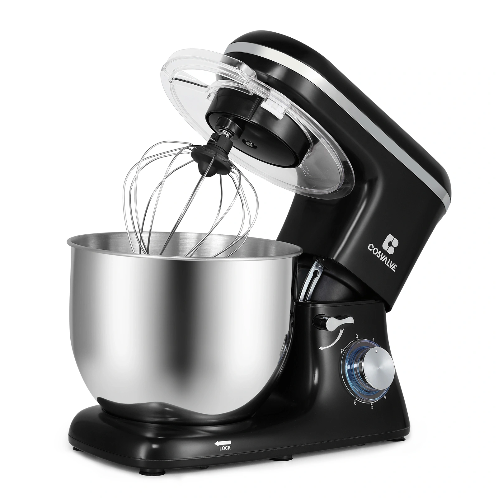 1400W Food Processor, 7L Stainless Steel Mixing Bowl, Black, Heavy Duty Kitchen Chopper Blender