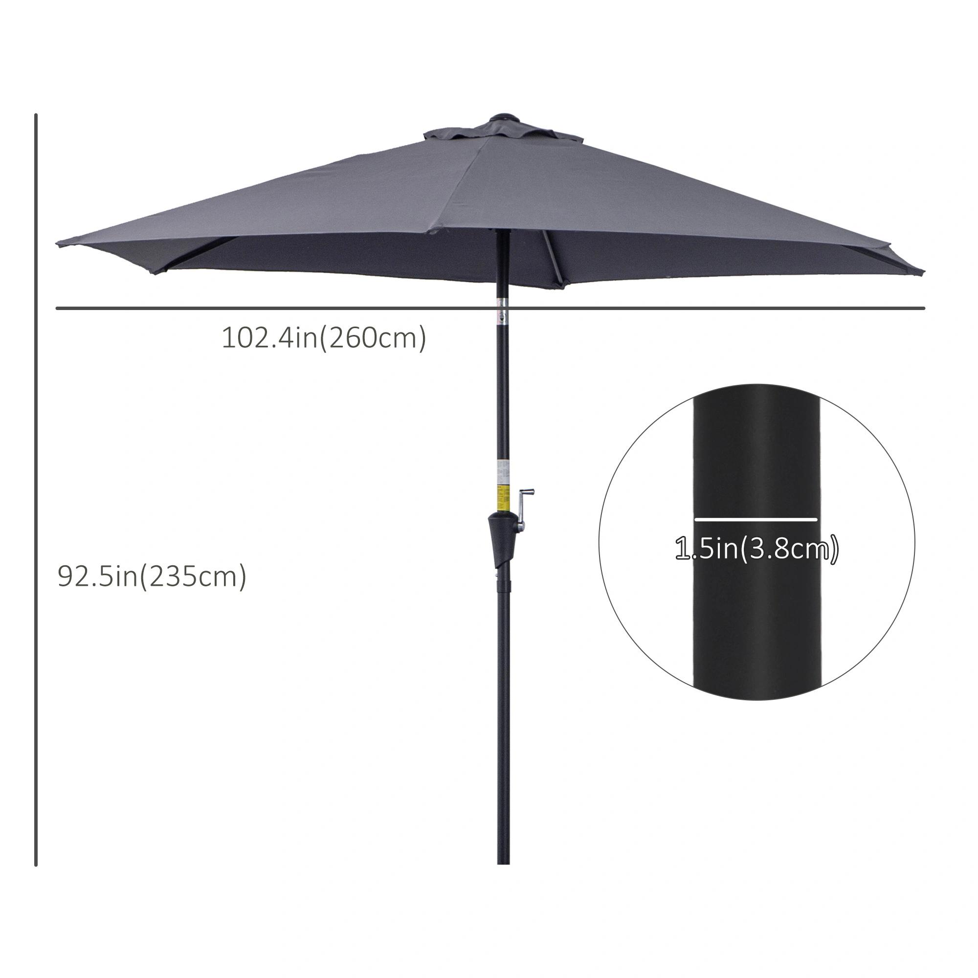Offset Cantilever Patio Umbrella Tilt Adjustable Outdoor Parasol Amazon Shipping view 2
