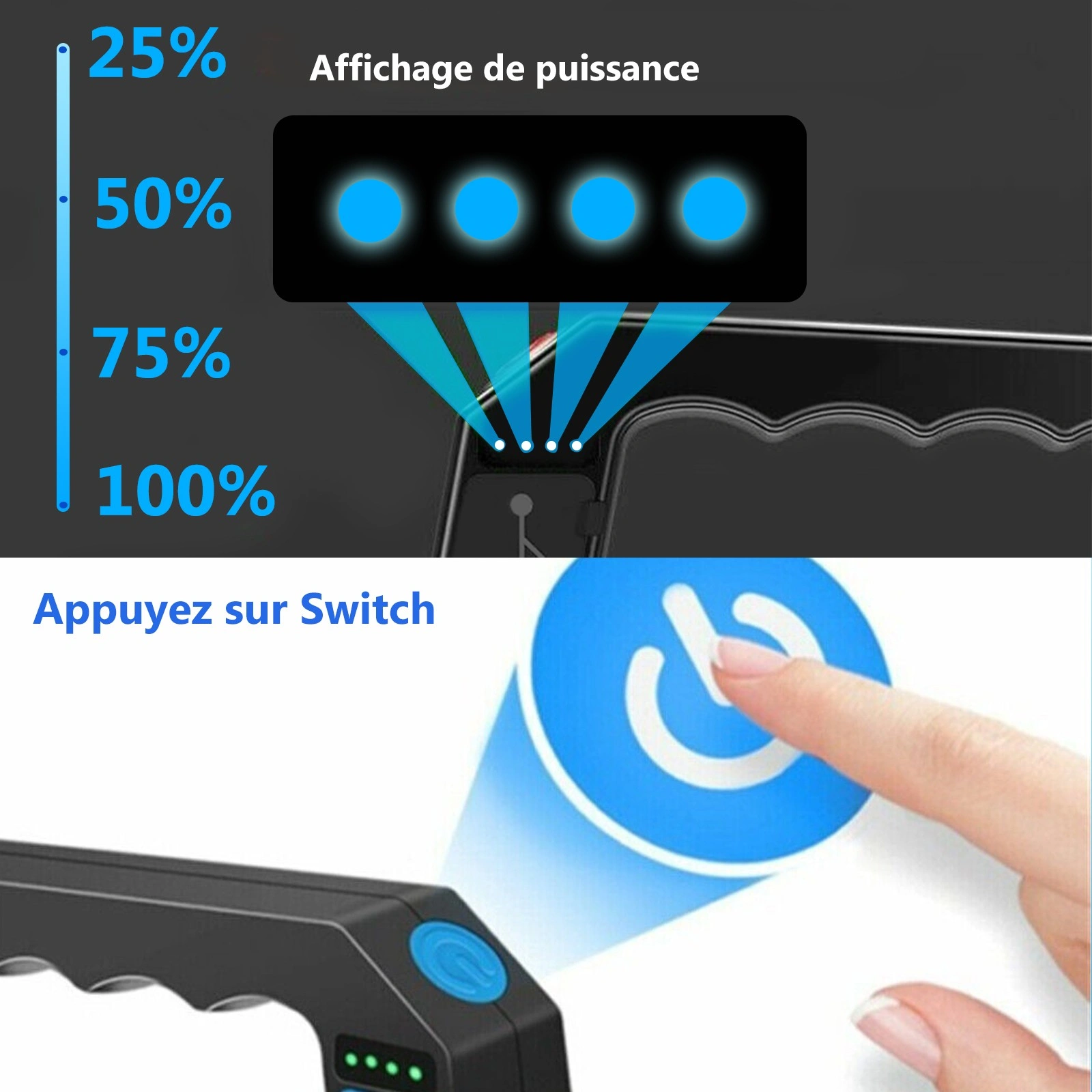 USB Rechargeable LED Flashlight Searchlight Spotlight Work Light Outdoor Camping Hiking view 4