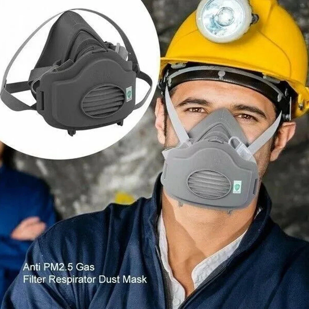 Half Face Mask Respirator Cover for Woodworking Painting Welding Dust Protection view 2